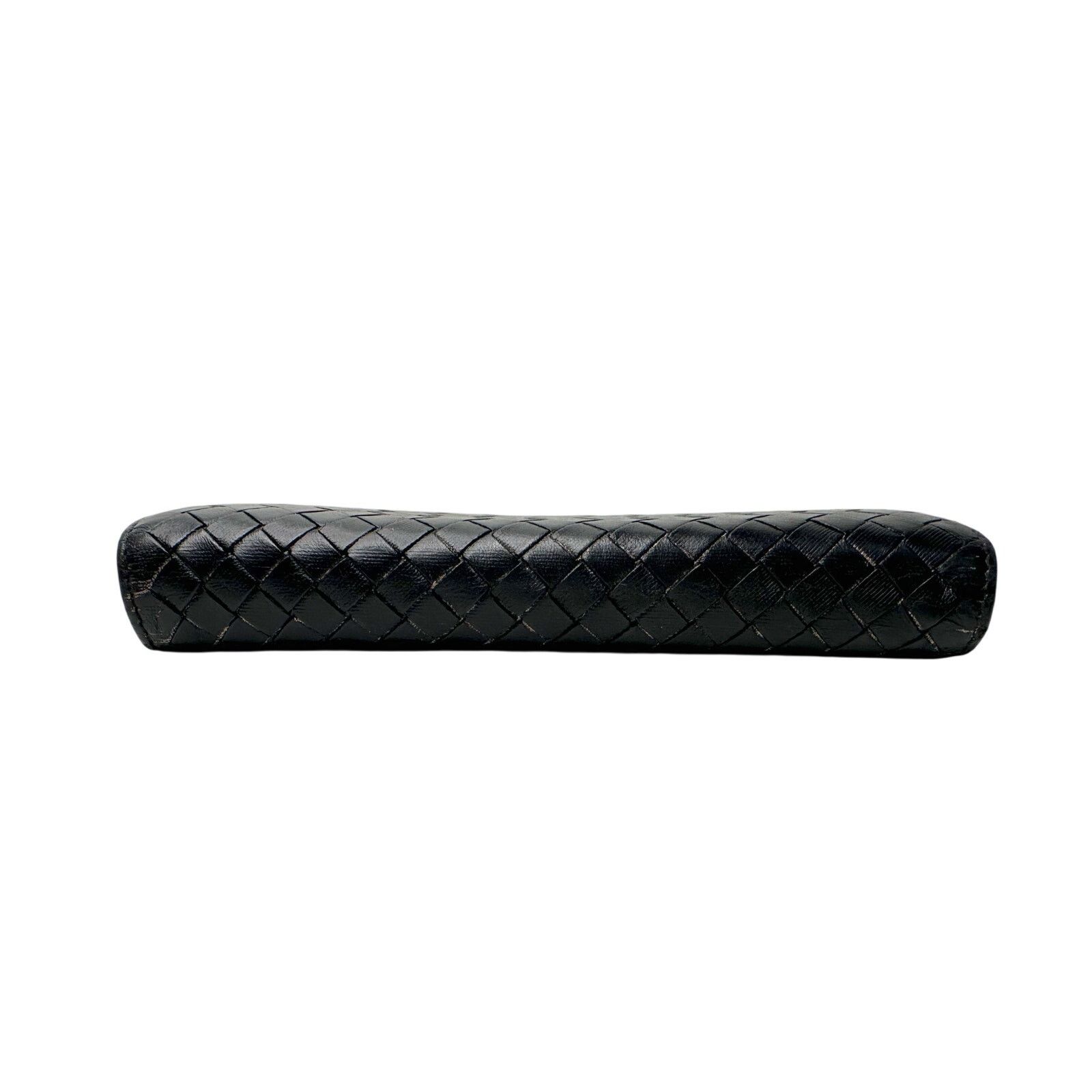 Bottega Veneta Bottega Veneta Intrecciato Woven Black Leather Long Wallet Size ONE SIZE - 10 Thumbnail