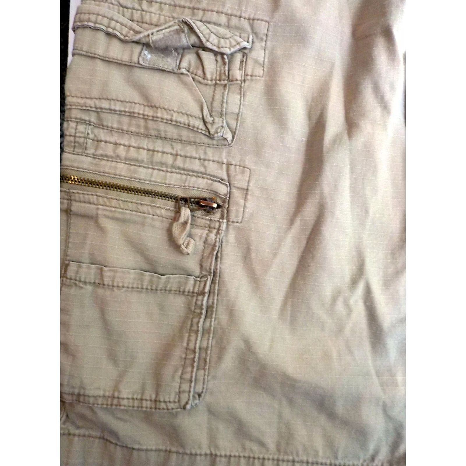 CO IRON CO Khaki Men's Cargo Shorts-Cotton-SZ 36 Size US 36 / EU 52 - 2 Thumbnail