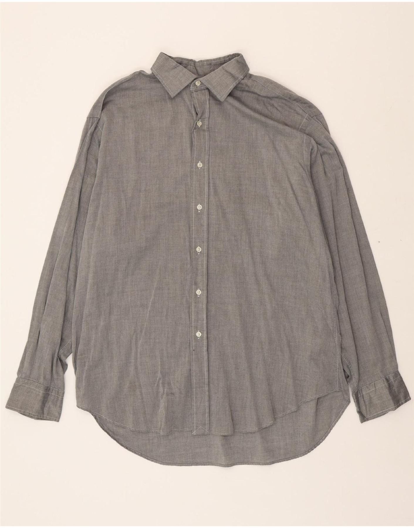 Polo Ralph Lauren Mens Philip Shirt 17 XL Grey Cotton Size US XL / EU 56 / 4 - 1 Thumbnail
