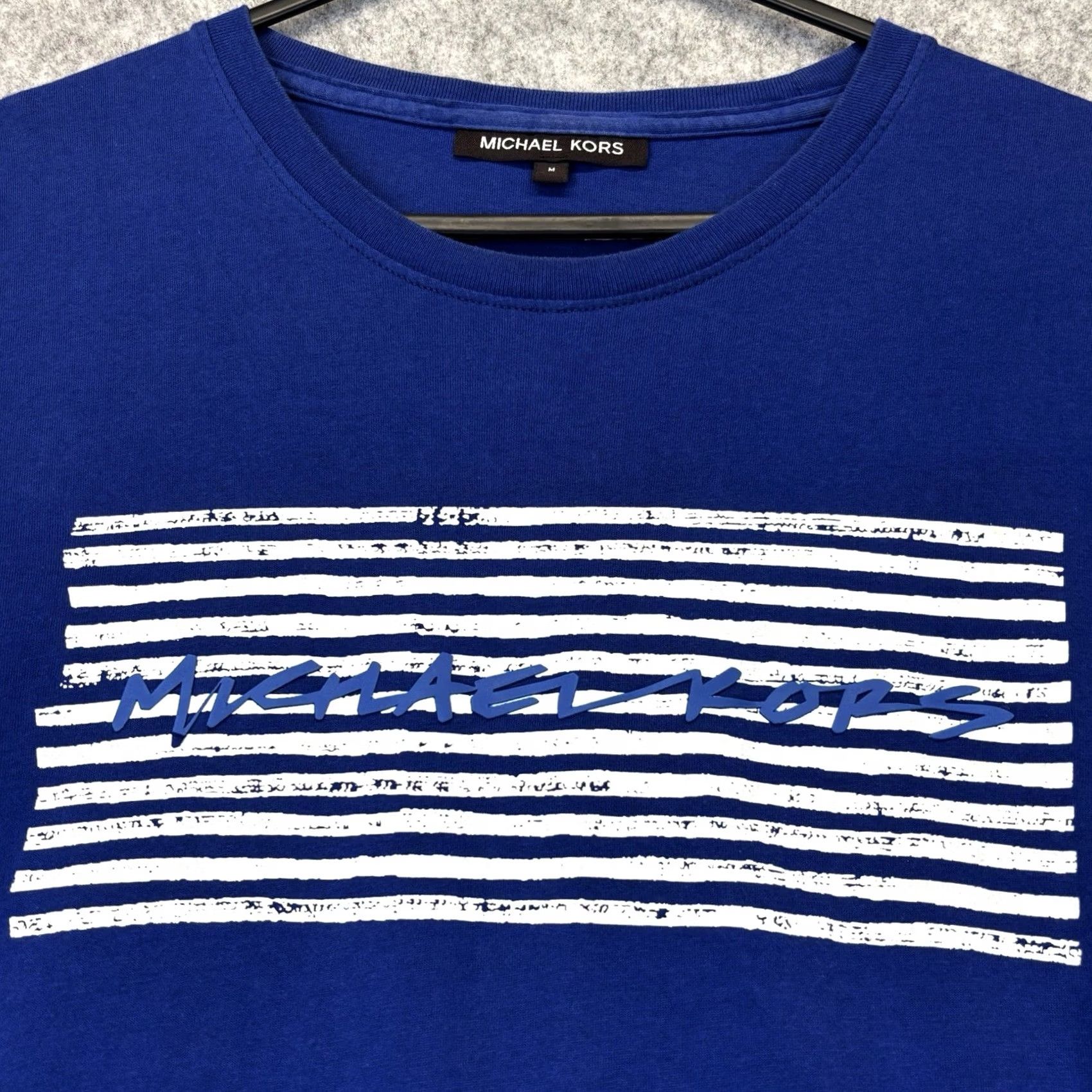 Michael Kors Michael Kors T Shirt Blue Medium Mens Crew Neck Short Sleeve Used Size US M / EU 48-50 / 2 - 3 Thumbnail