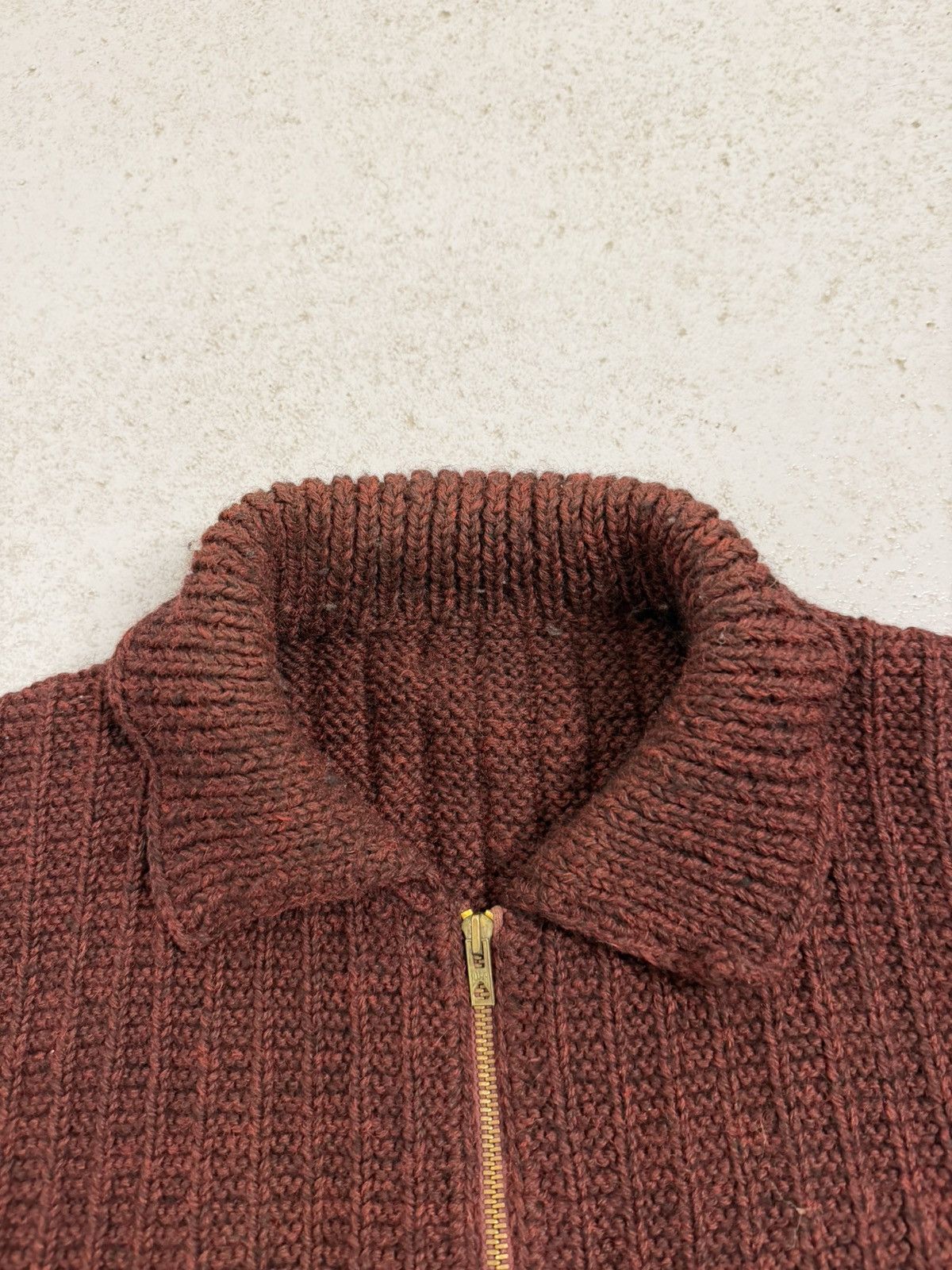 Vintage True Vintage 60s Dense Knitted Eclair Zip Sweater Size US L / EU 52-54 / 3 - 8 Thumbnail