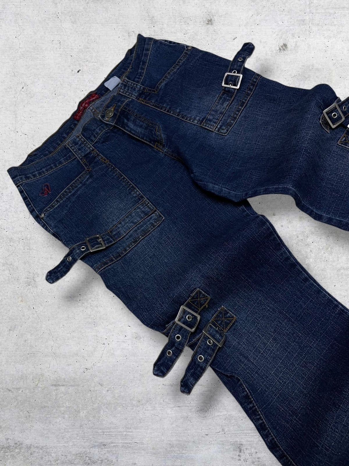 Hysteric Glamour VINTAGE ANGELA JAPAN 90S OG DESIGNER BONDAGE FLARED DENIM Size US 32 / EU 48 - 7 Thumbnail