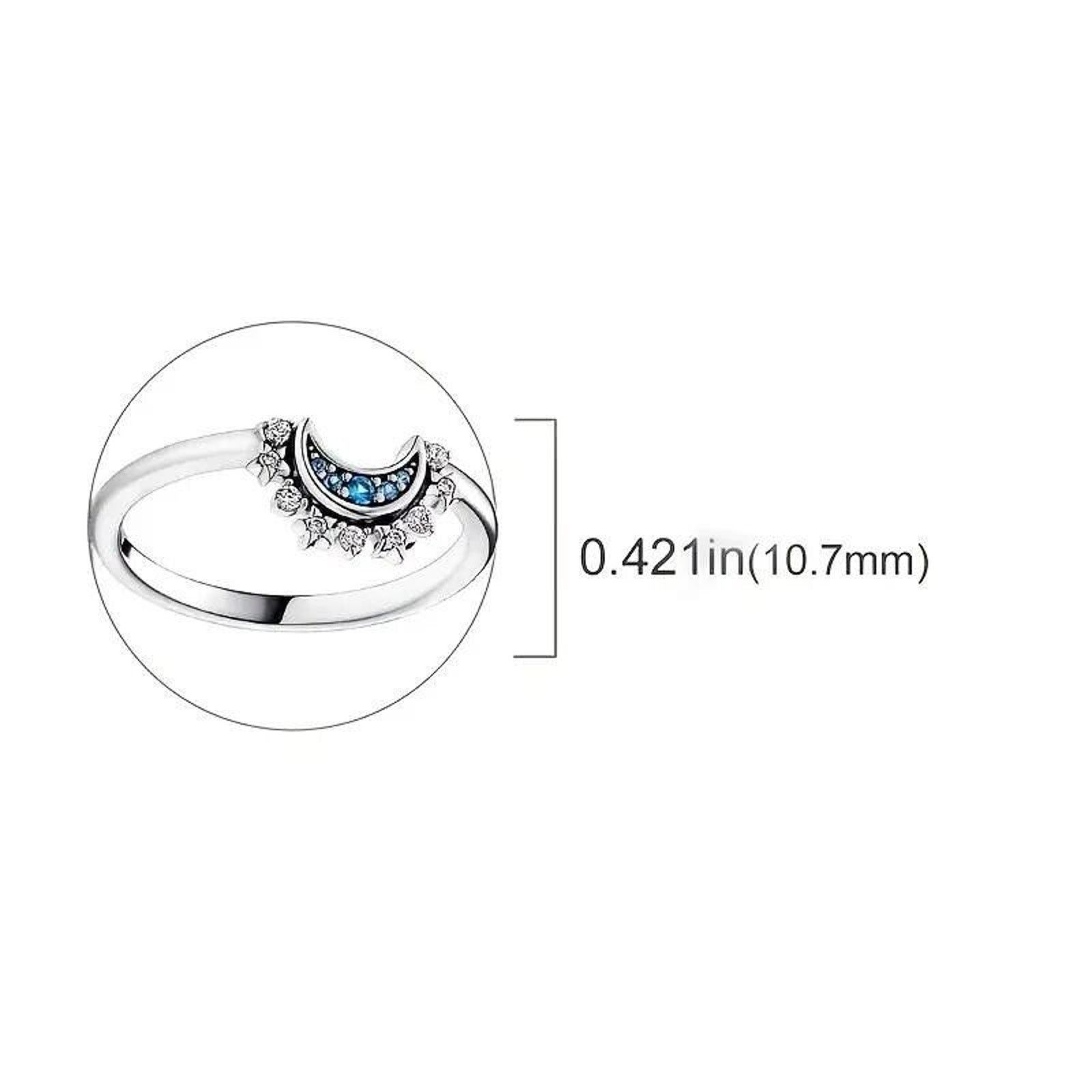 Other Blue Moon Golden Sun Ring Set 925 Silver Vermeil CZ •Sz 6.75 Size ONE SIZE - 5 Thumbnail