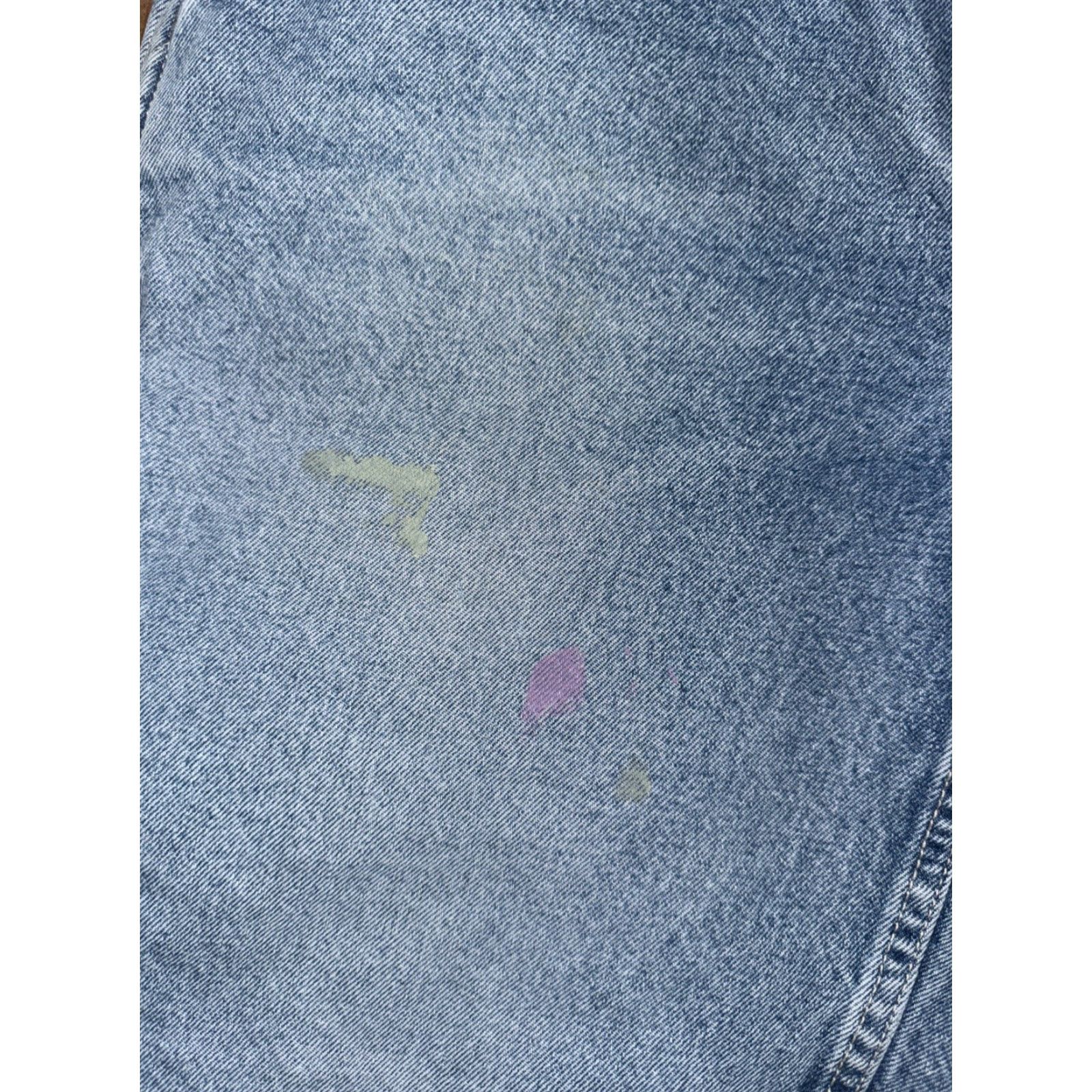 Old Navy VINTAGE Old Navy Carpenter Denim Shorts Men Blue 31 Paint Splatter 90s Y2K Skater Leather? Size US 31 - 2 Thumbnail