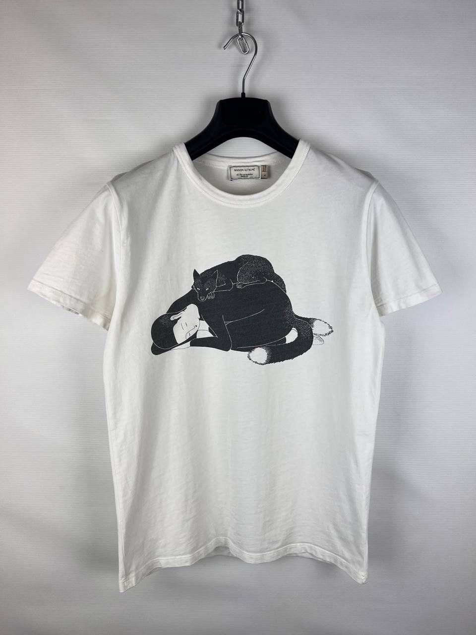 Maison Kitsune Maison Kitsune cat t-shirt size S Size US S / EU 44-46 / 1 - 1 Thumbnail
