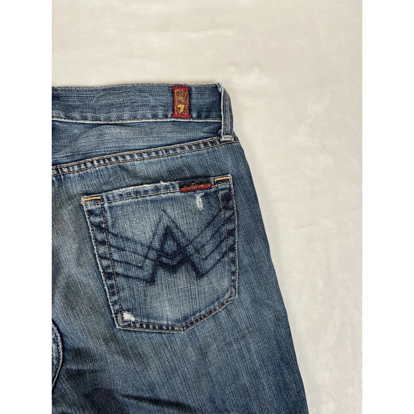 7 For All Mankind 7 For All Mankind Jeans Womens 28 Flare A Pocket Low Rise Da Size 28" / US 6 / IT 42 - 15 Thumbnail