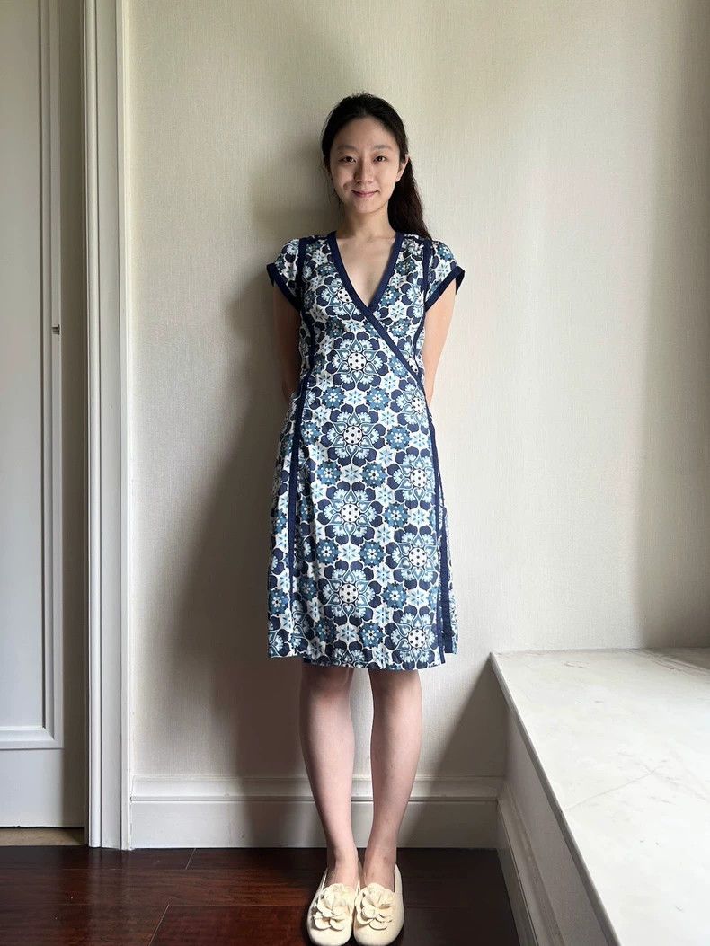 Kenzo KENZO Blue and white diagonal collar Chinese body-hugging Size XS / US 0-2 / IT 36-38 - 1 Thumbnail