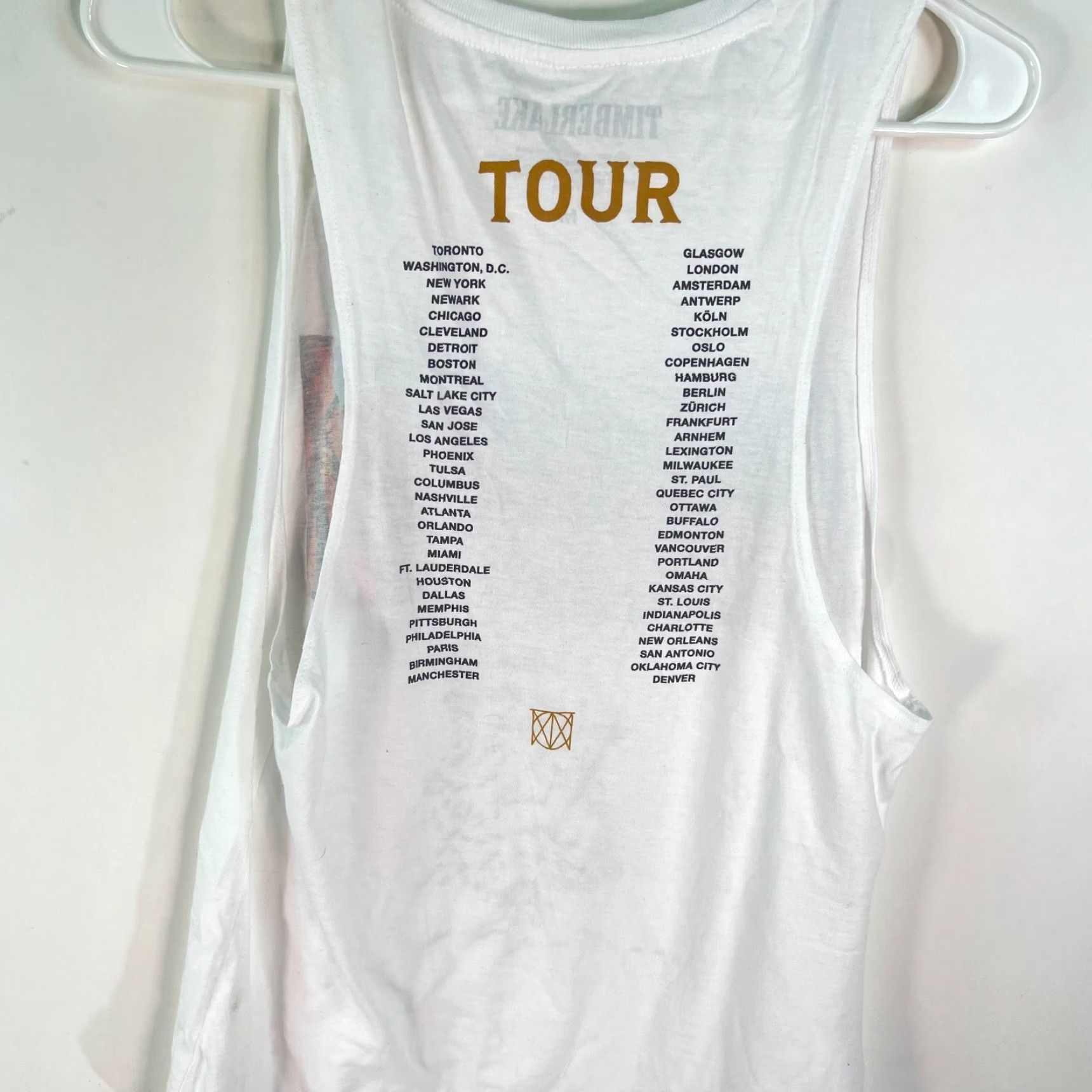 Vintage Justin Timberlake Man Of The Woods Tour Mens White Graphic Tank Top M Shirt Size US M / EU 48-50 / 2 - 4 Thumbnail