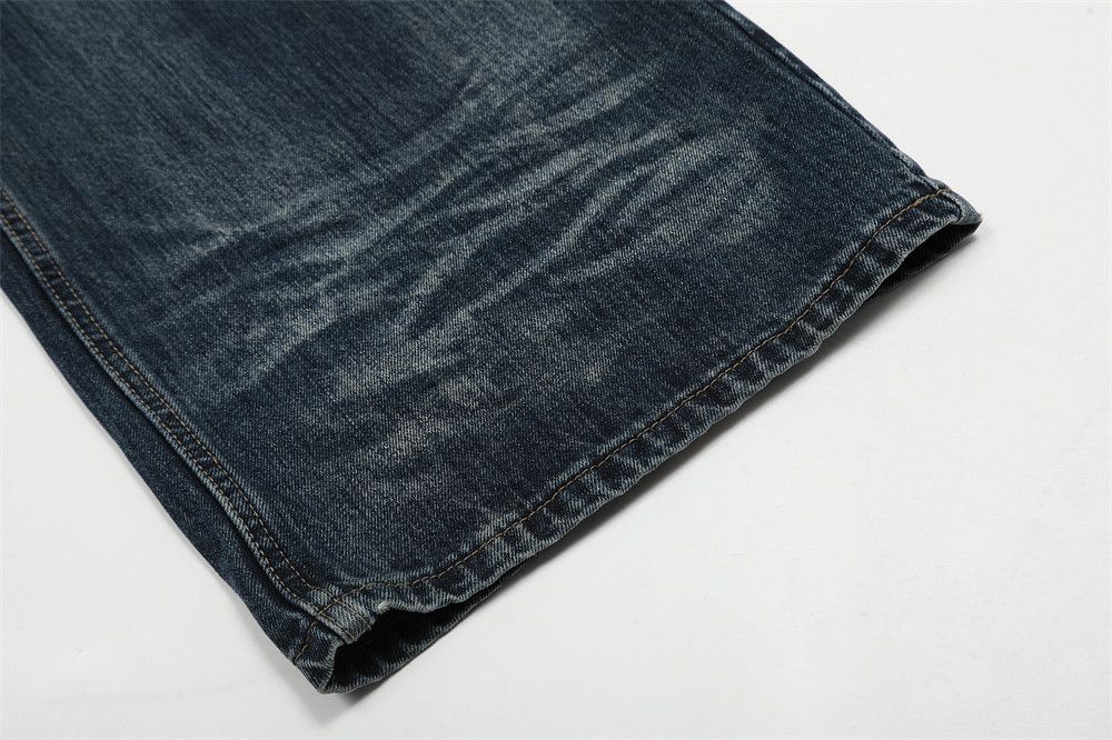 Vintage American washed distressed men's loose straight jeans Size US 32 / EU 48 - 6 Thumbnail
