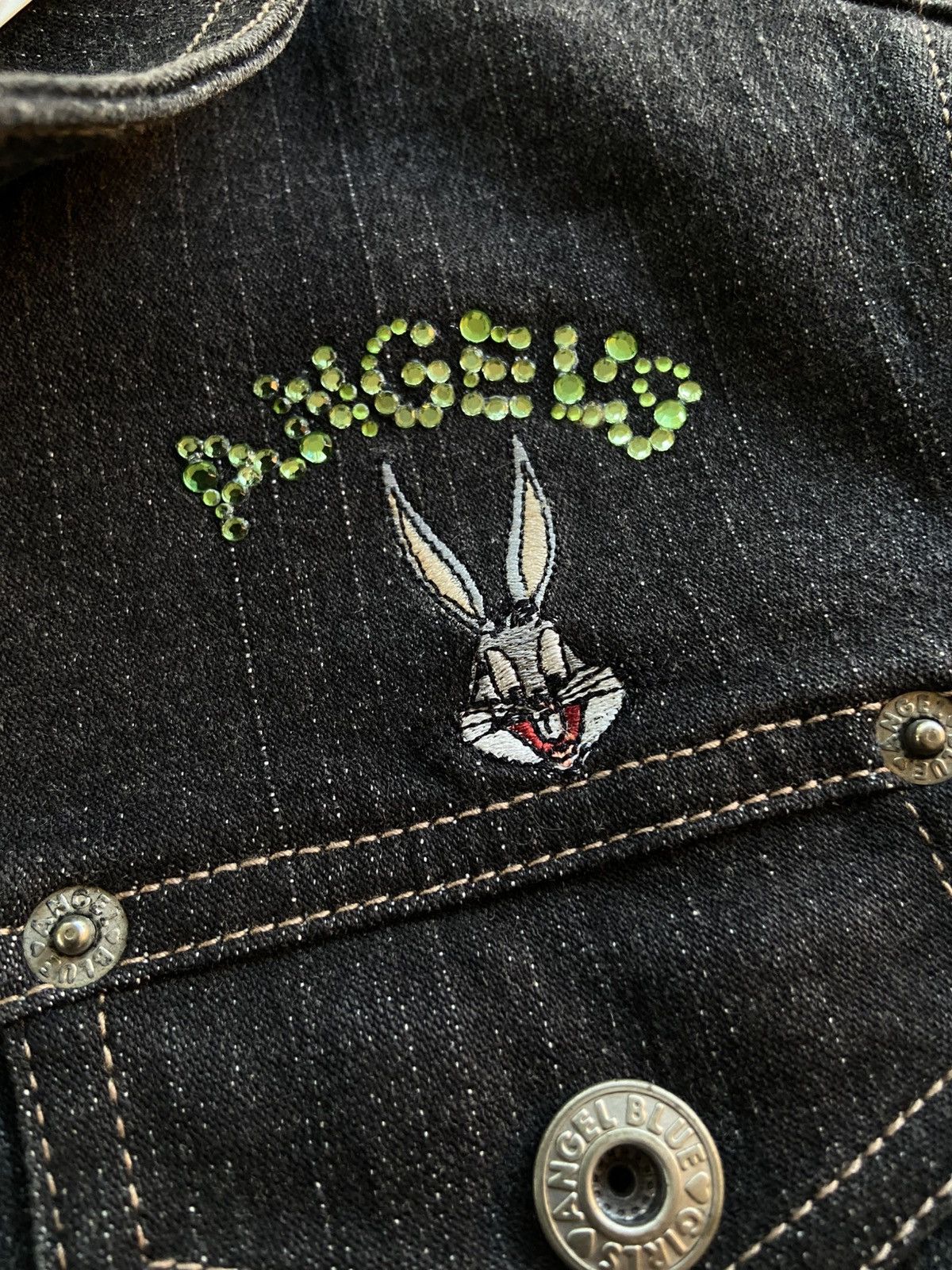 Angel Blue 2000s Angel Blue x Warner Bros - Snap Button Denim Jacket Size M / US 6-8 / IT 42-44 - 9 Thumbnail