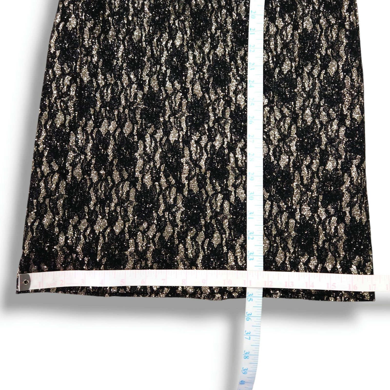 Other Tahari Arthur Levine Gold Black Lace Sheath Dress 2P Petite Size XS / US 0-2 / IT 36-38 - 8 Thumbnail