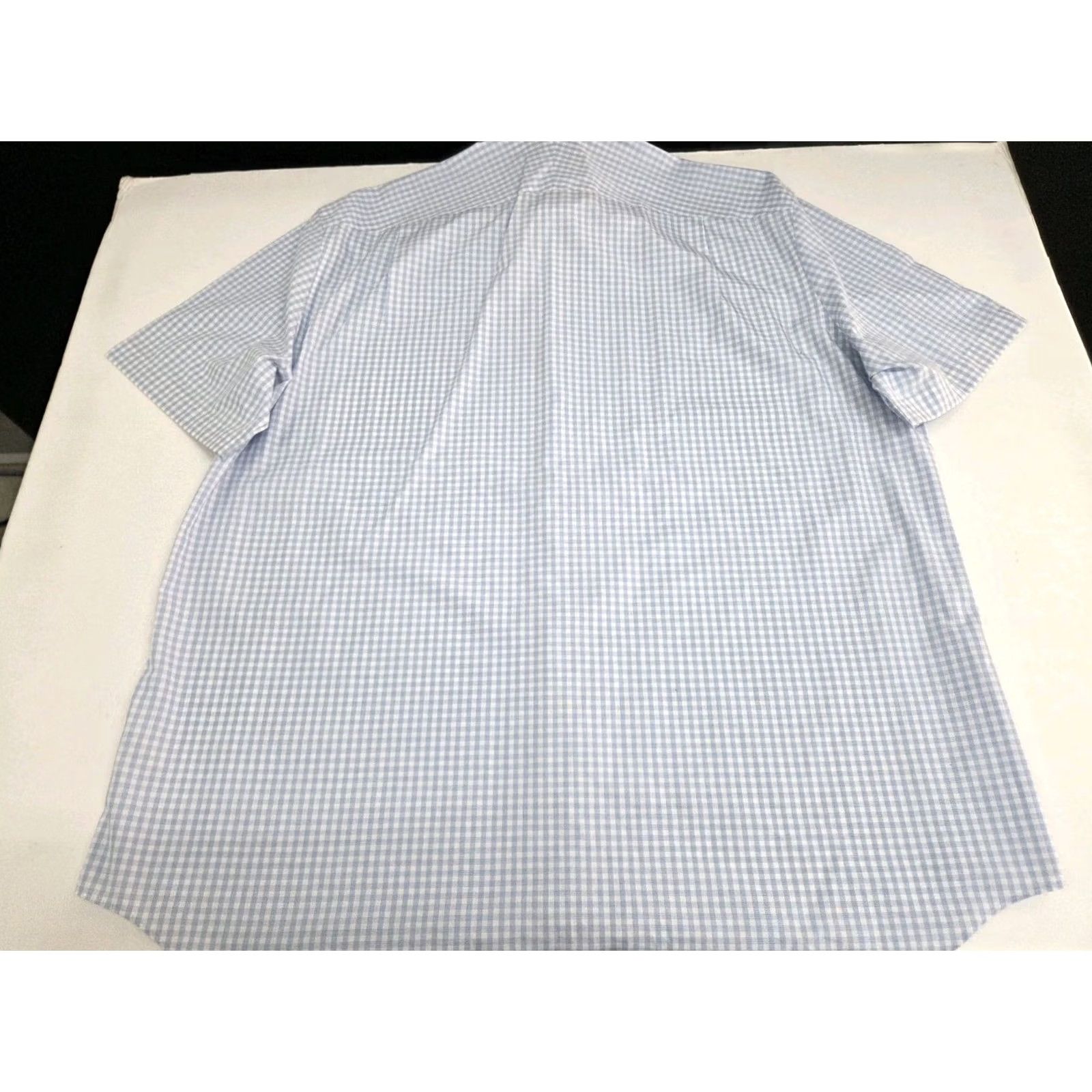 Charles Tyrwhitt Charles Tyrwhitt Men's Short Sleeve Classic Fit No Iron Shirt 18 Blue/White Check Casual Formal Business Shirt Size 18 Mens Size US XXL / EU 58 / 5 - 4 Thumbnail