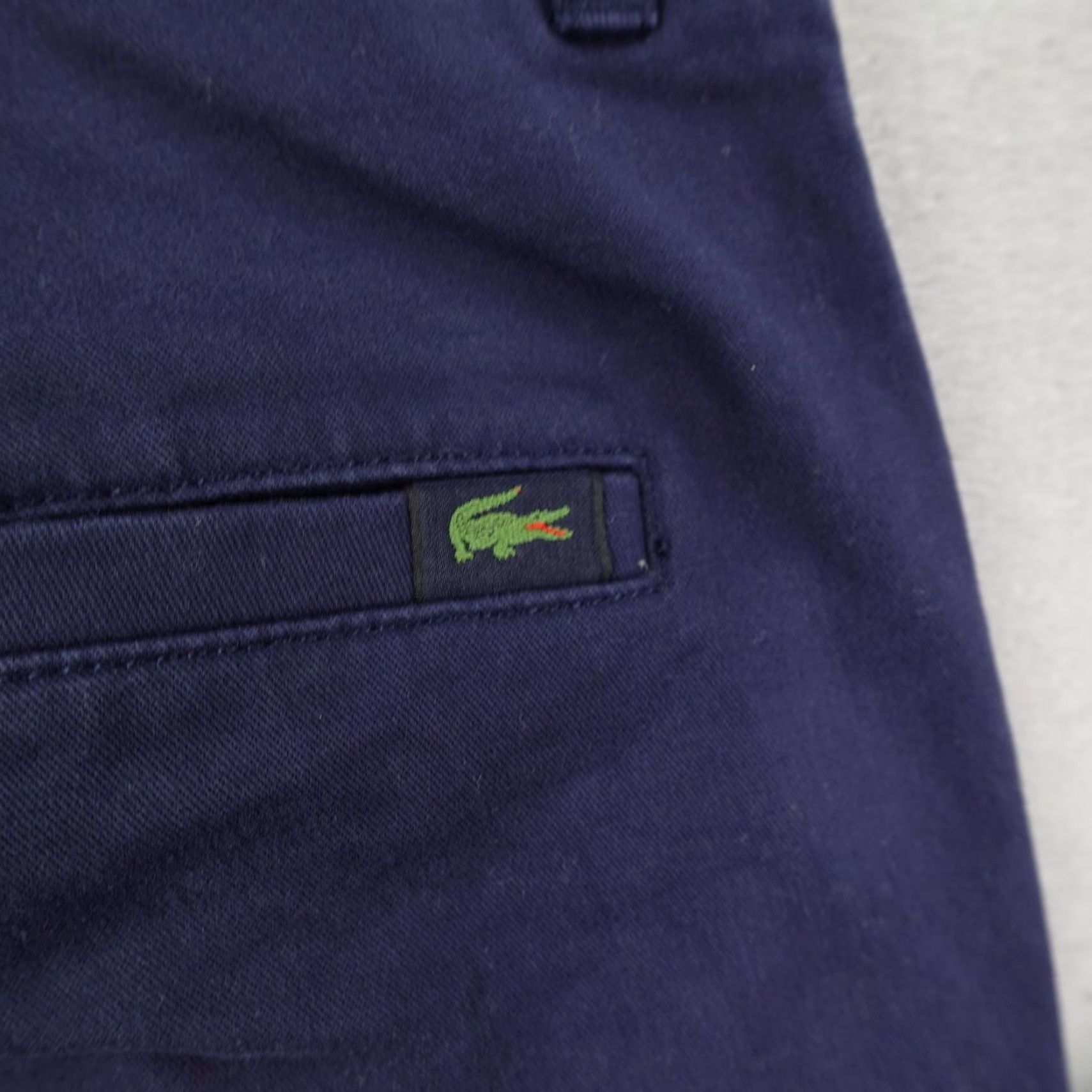Lacoste Lacoste Pants Mens 30x34 Chino Regular Straight Croc Logo Navy Blue 30 Inseam Pockets Stretch Casual Formal Mens Size US 30 / EU 46 - 7 Thumbnail