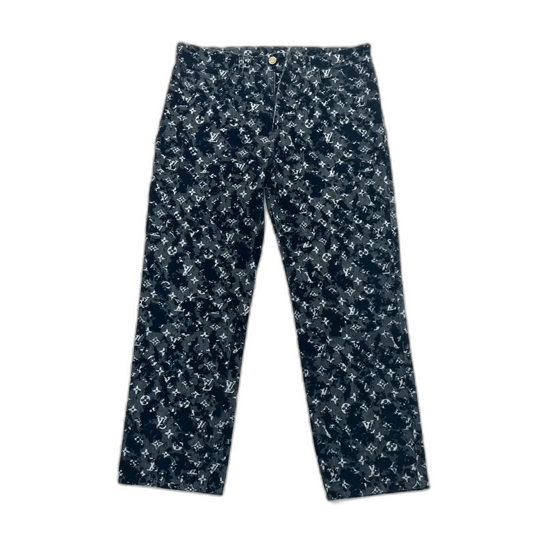 Louis Vuitton Louis Vuitton Black Letter Print Long Pants-2506 Size US 34 / EU 50 - 1 Thumbnail