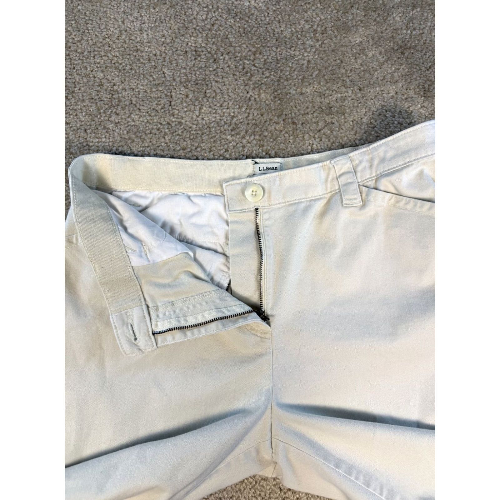 Vintage LL BEAN Pants Capris Crop Women’s Size 14 Khaki Stretch Boho Size 36" / US 14 / IT 50 - 3 Thumbnail