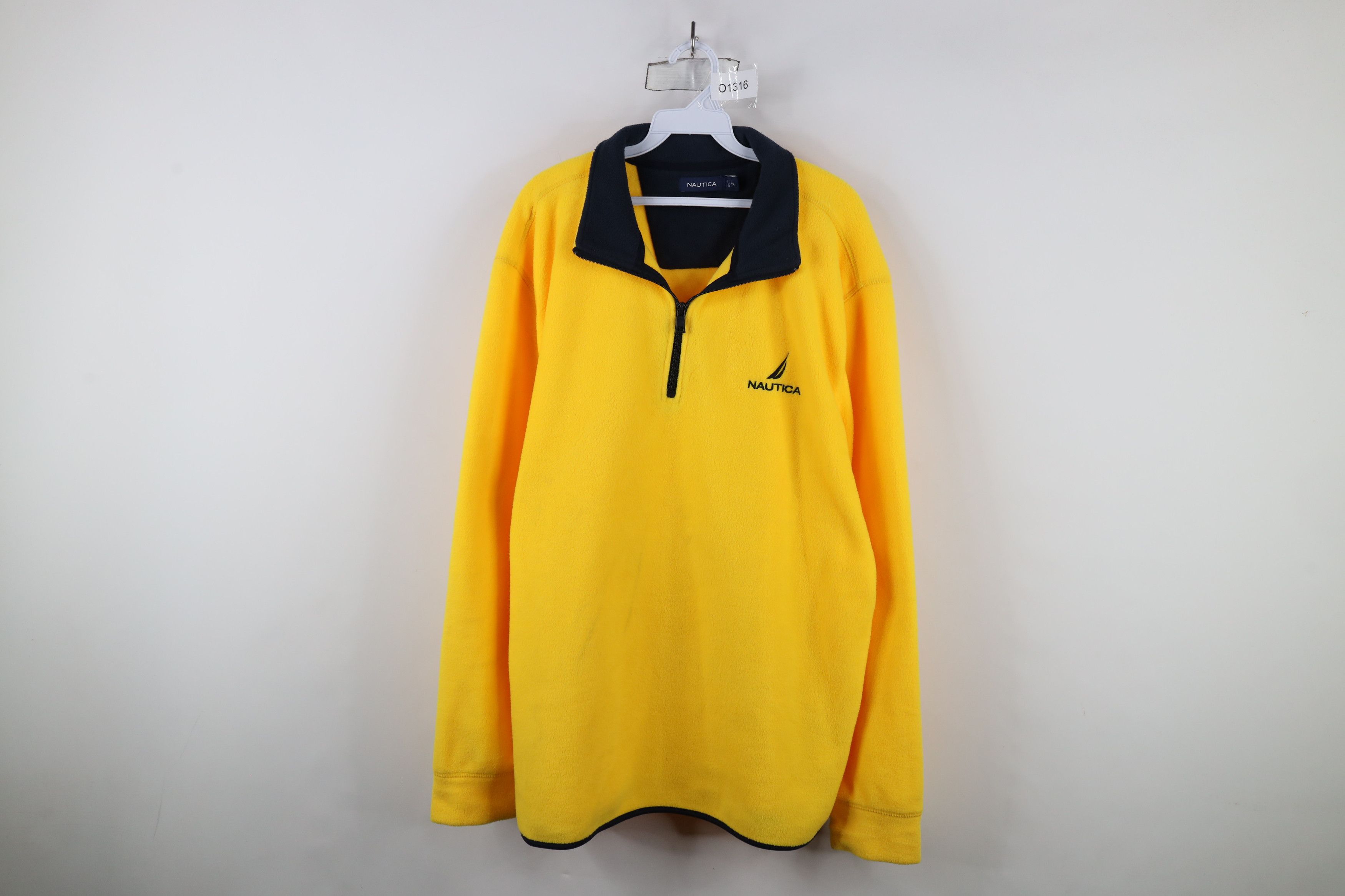 Nautica × Vintage Vintage 90s Nautica Half Zip Fleece Pullover Sweater Size US XXL / EU 58 / 5 - 1 Thumbnail