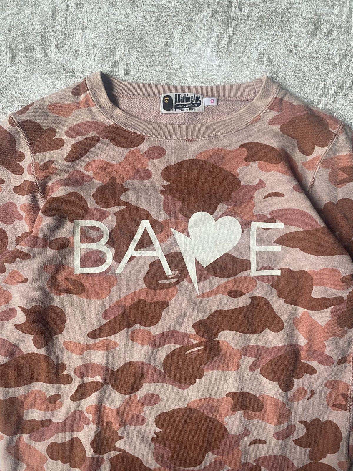 Bape Rare Crazy Pink Monogram Sweatshirt Bape Size XS / US 0-2 / IT 36-38 - 3 Thumbnail