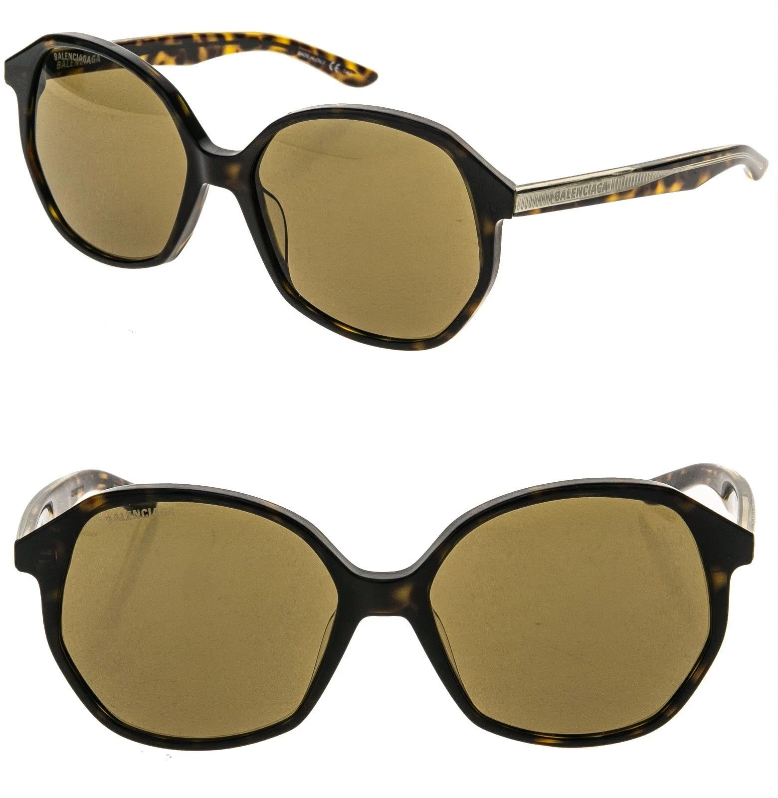 Balenciaga BALENCIAGA BB0005S EVERYDAY 0005 Havana Brown Sunglasses 002 Size ONE SIZE - 1 Thumbnail