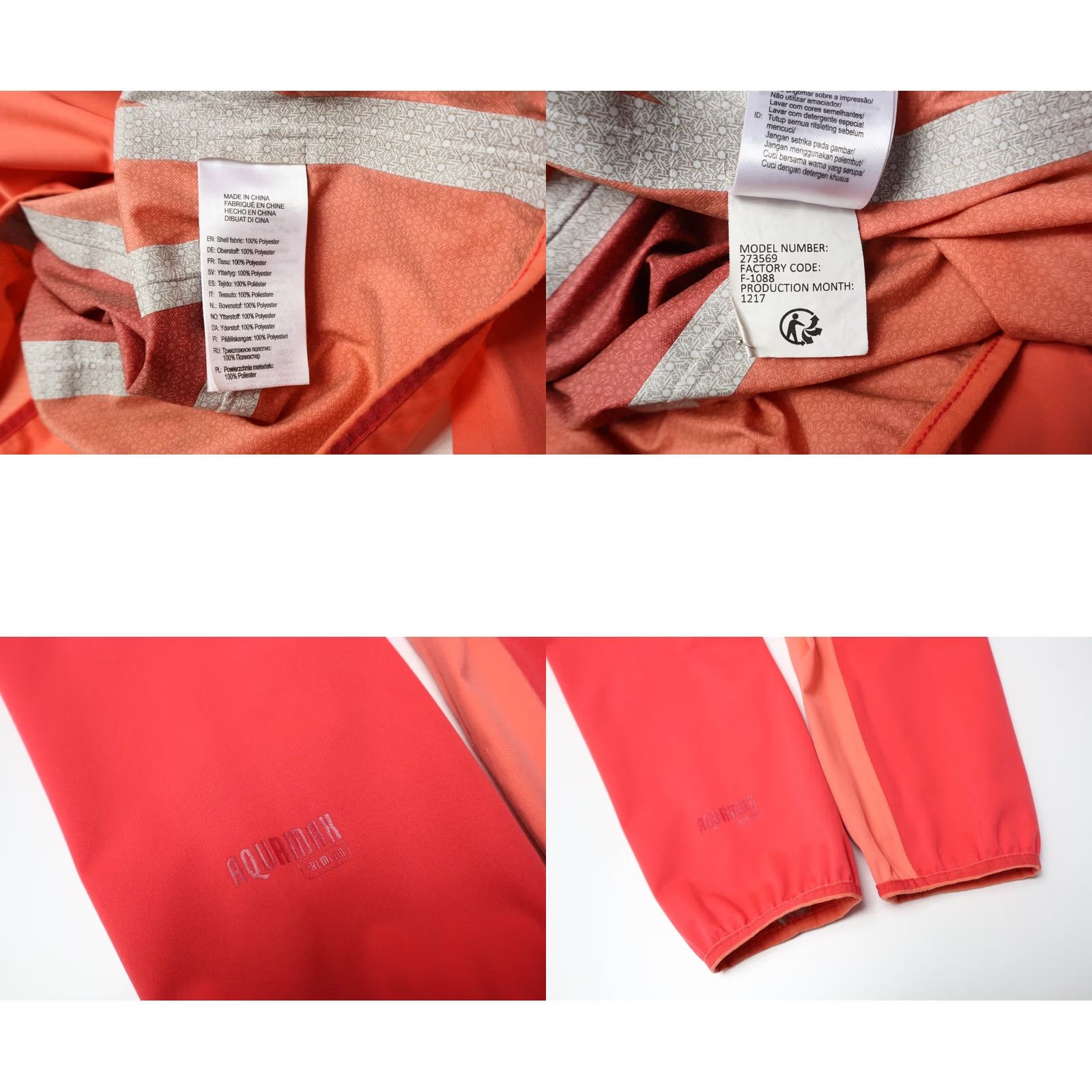 Vintage MCKINLEY Aqvamax Premium Jacket Women's UK 14 Orange Full Zip Hooded Waterproof Size XL / US 12-14 / IT 48-50 - 8 Thumbnail