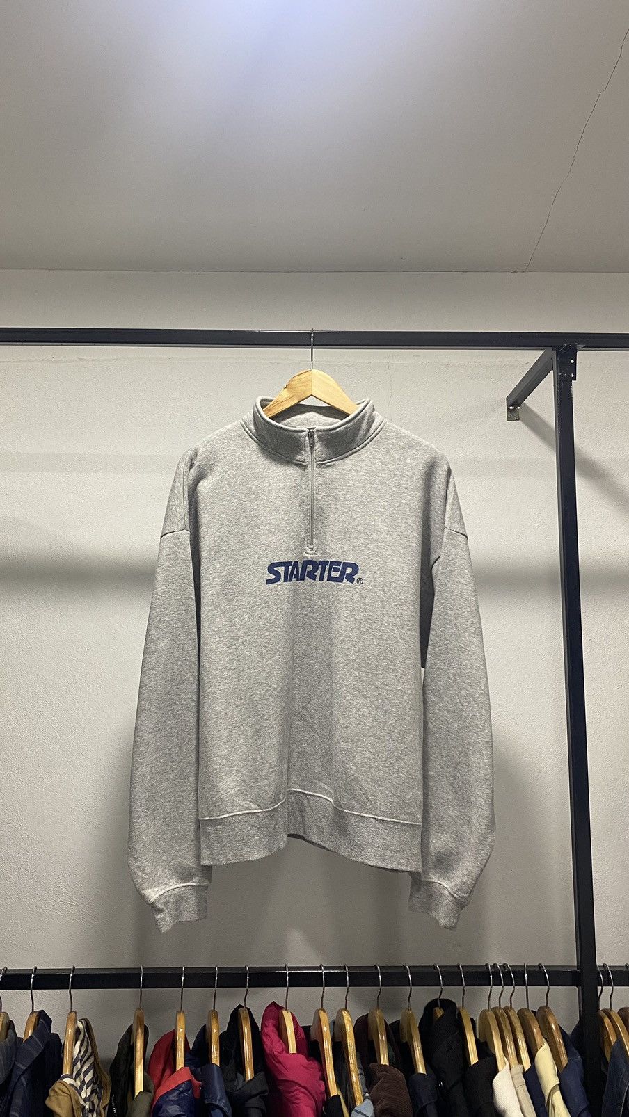 Starter × Vintage Vintage Starter Halfzipper Sweatshirt 80s Size US L / EU 52-54 / 3 - 2 Thumbnail