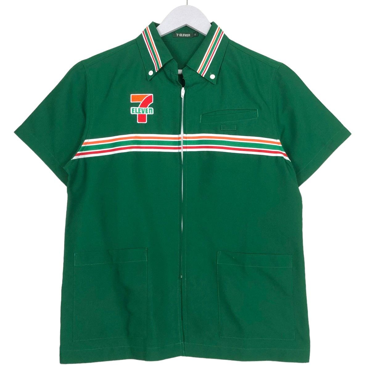 Japanese Brand 💥VINTAGE 7 ELEVEN WORKER SHIRT ZIPPER STYLE Size US M / EU 48-50 / 2 - 1 Thumbnail