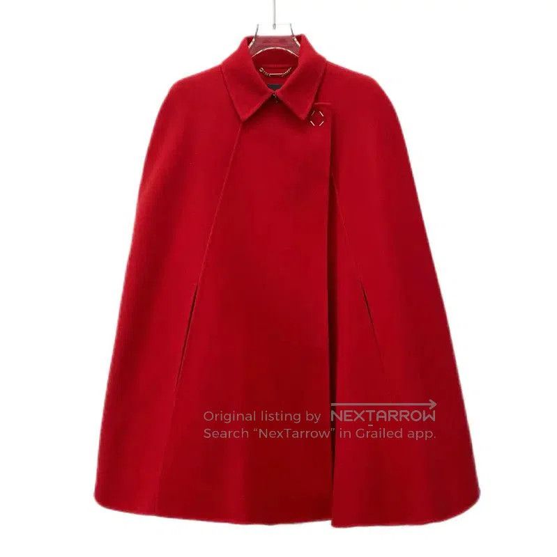 Versace Versace Red Wool Women's Coat . Size L / US 10 / IT 46 - 1 Thumbnail