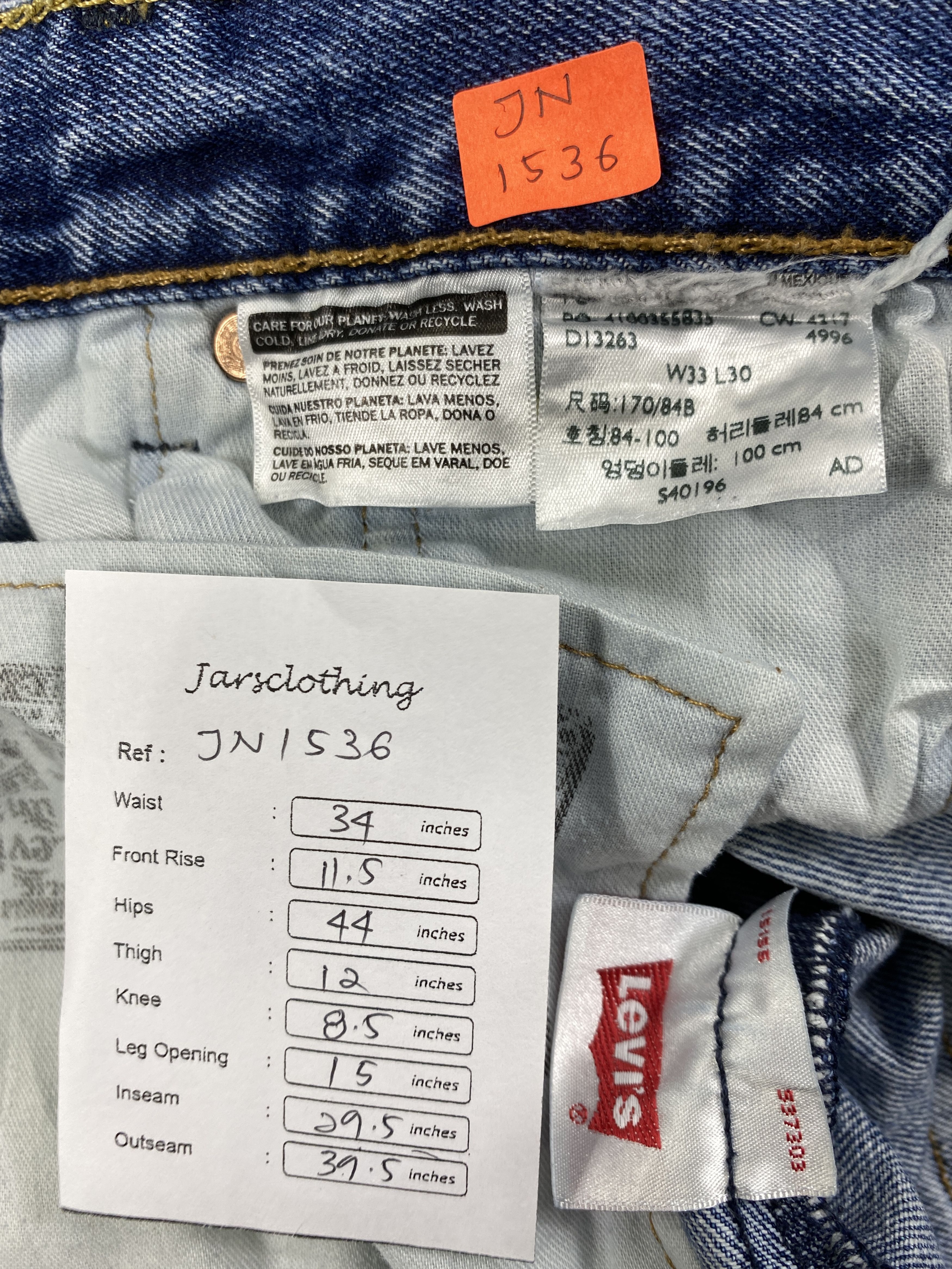 Levi's Blue Vintage Levi's 501 Jeans 34x29.5 Denim JN1536 Size US 34 / EU 50 - 8 Thumbnail