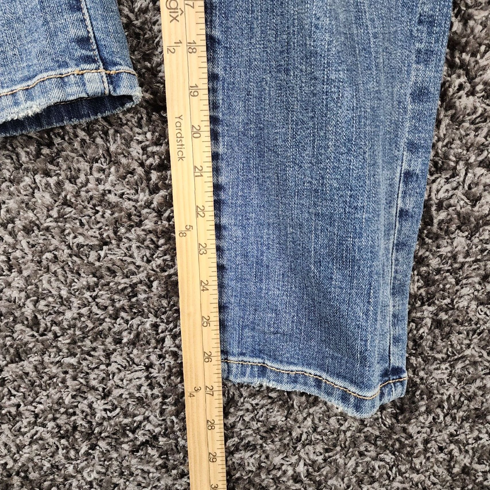 Vintage Maurices Jeans Skinny Distressed Blue Womens Size 2 30x27 Blue Distressed Skinny Jeans Womens 2 Size 26" / US 2 / IT 38 - 5 Thumbnail