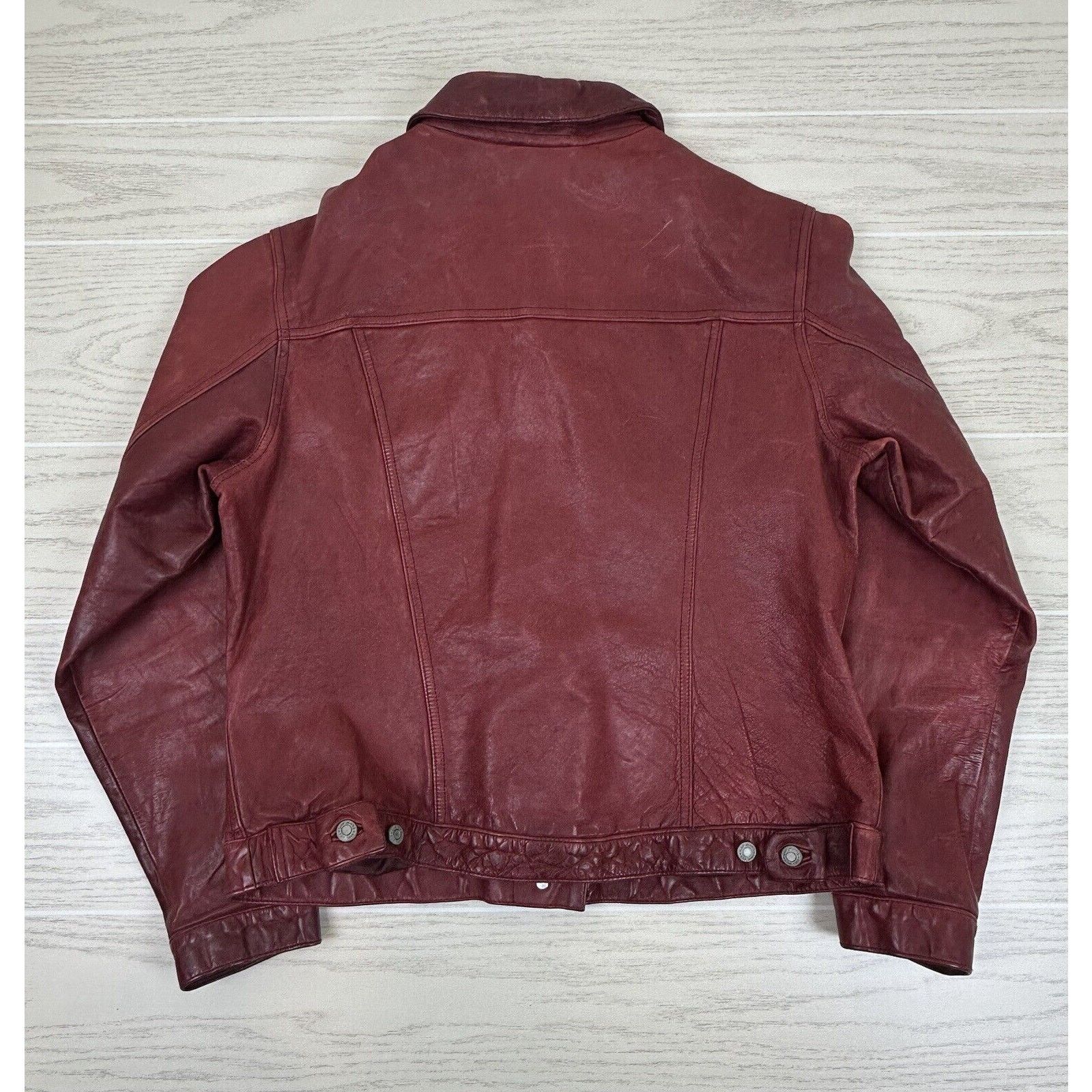 Gap × Vintage Vintage 1999 Gap Leather Jacket Size L / US 10 / IT 46 - 9 Thumbnail