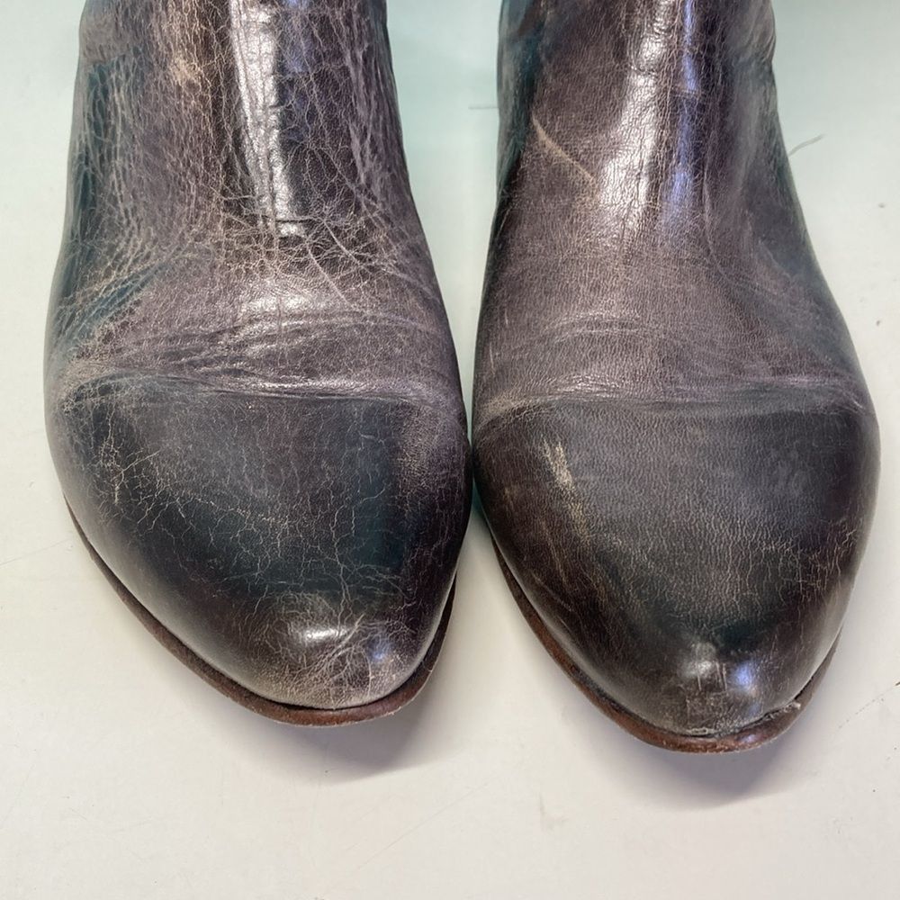 Bed Stu Bed-Stu Ravine Genuine Unique Imperfect Size 8 Gray Leather Booties Bench Made Size US 8 / IT 38 - 9 Thumbnail