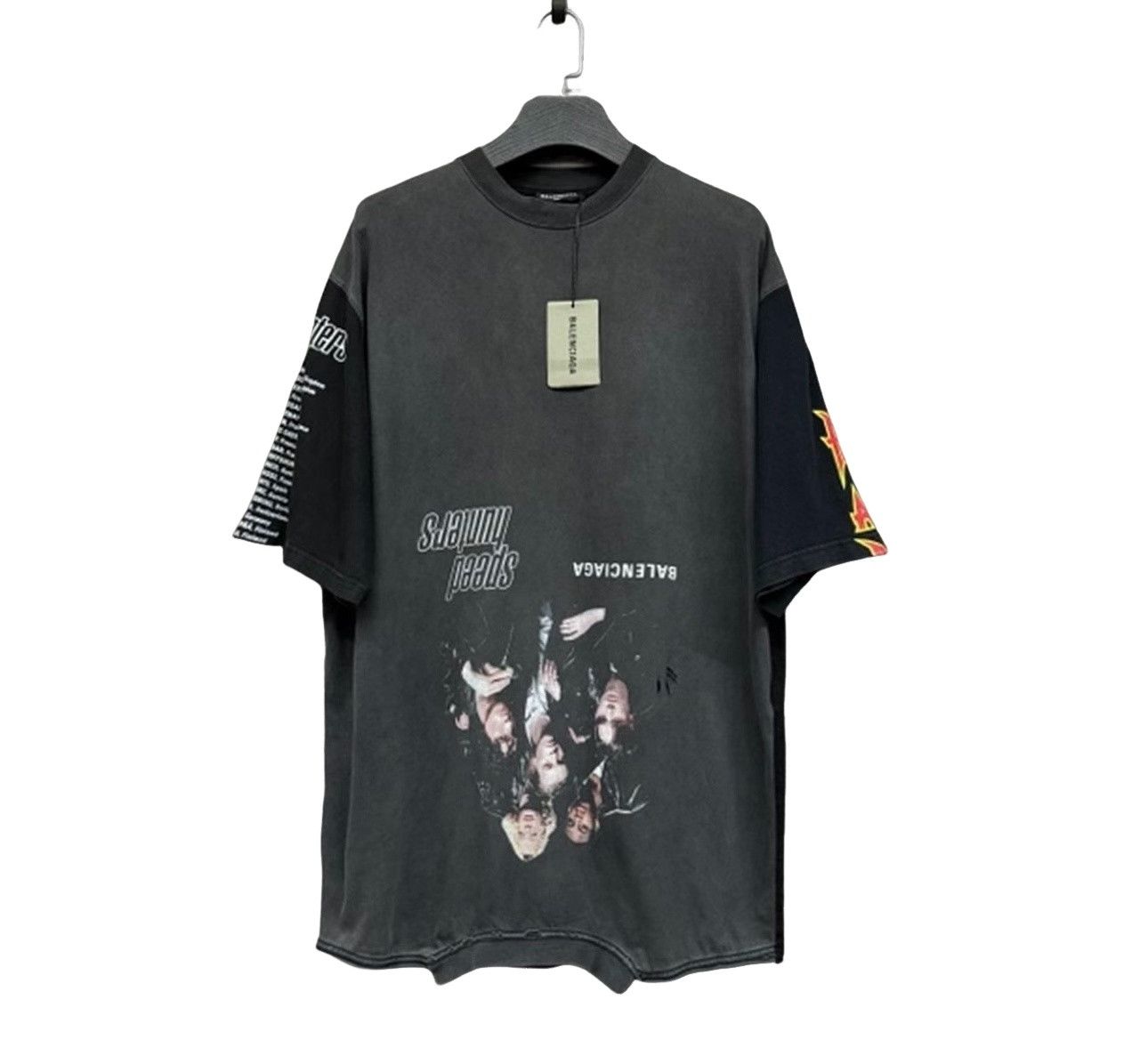 美品BALENCIAGA Speed Hunters Tシャツ XS グレー Balenciaga Speed Hunters Upside Down Oversized Short Sleeve T