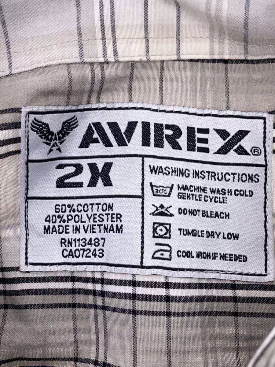 Avirex Avirex Check Cotton Short-Sleeved Shirt Grey Size US XL / EU 56 / 4 - 3 Thumbnail