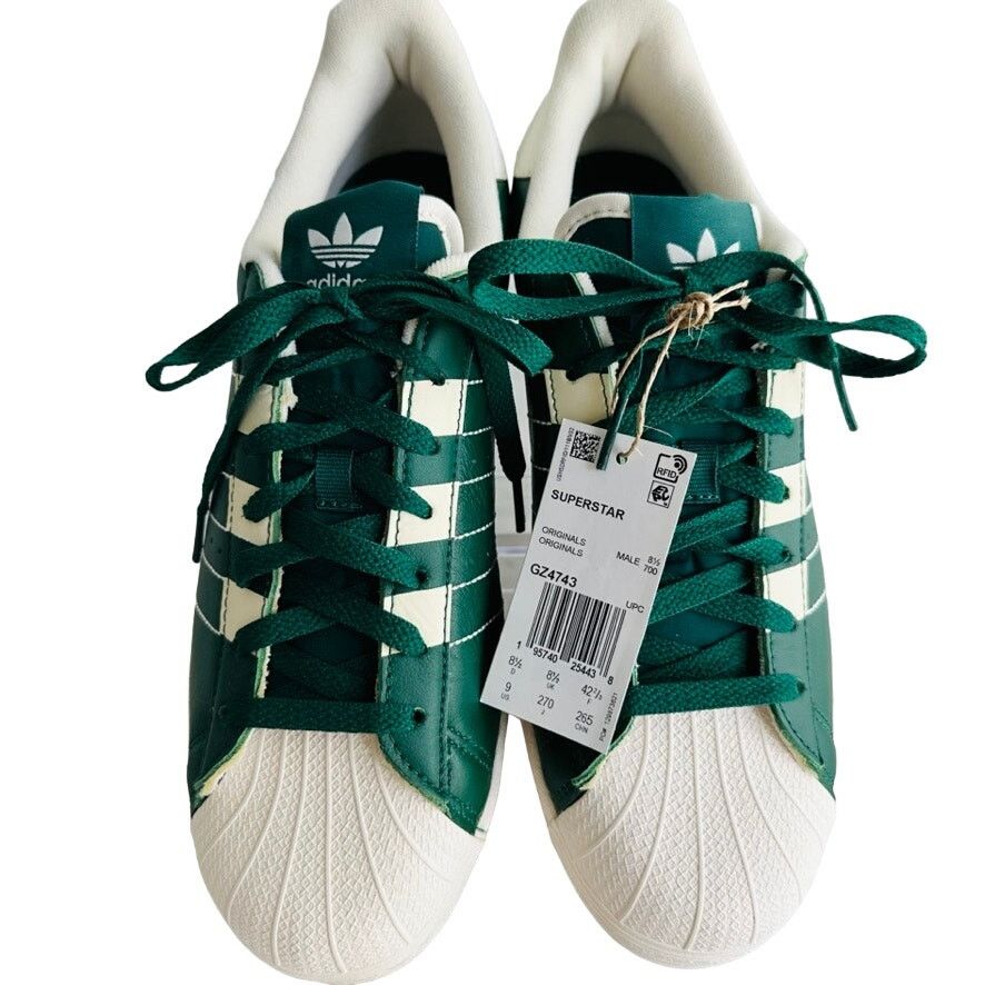 Adidas Adidas Superstar Team Dark Green Men's Size 9 NEW Shell Toe Size US 9 / EU 42 - 2 Thumbnail