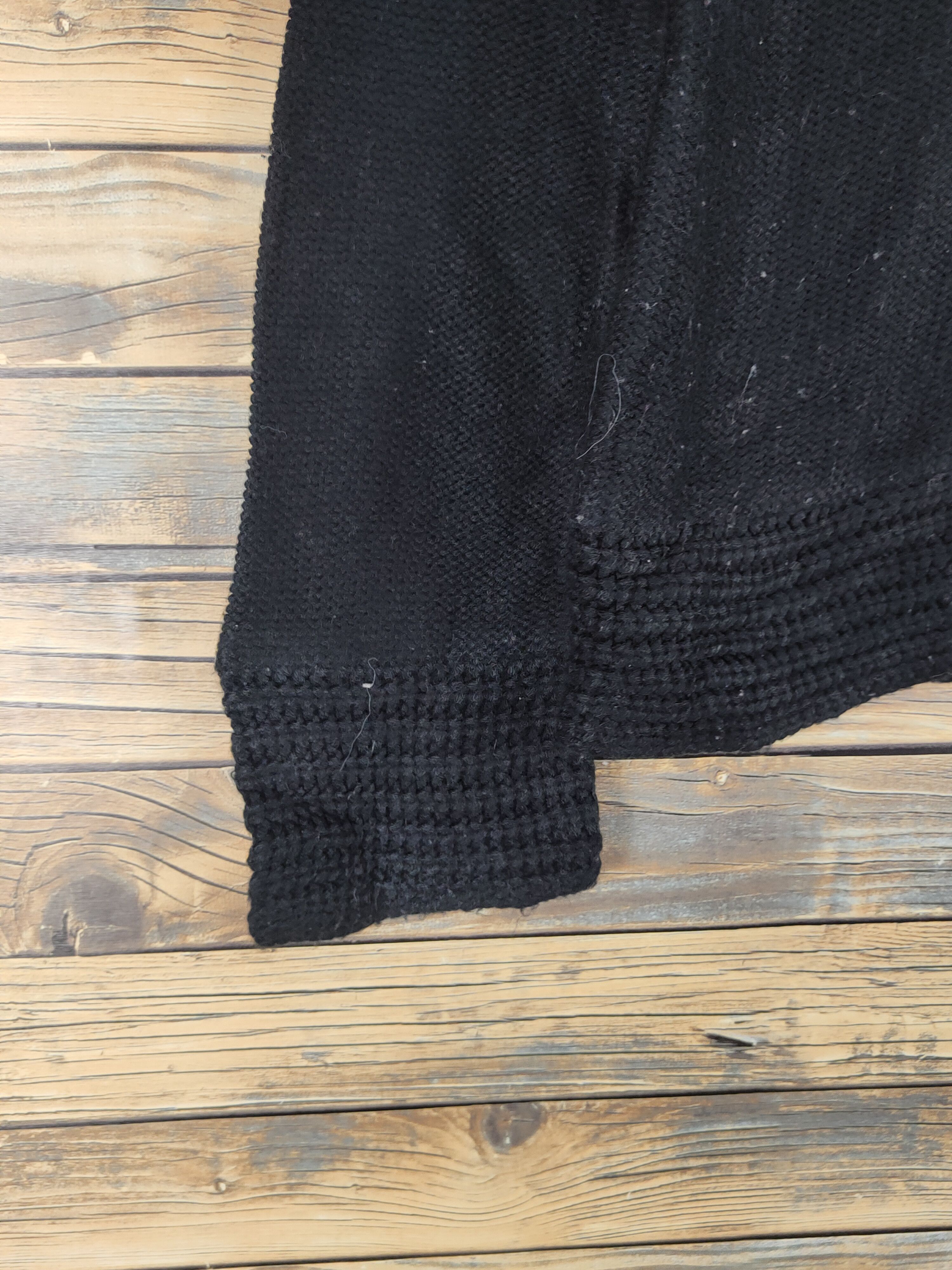 Japanese Brand B.K.M.S Black Knitwear Cardigan #W1509 Size M / US 6-8 / IT 42-44 - 4 Thumbnail