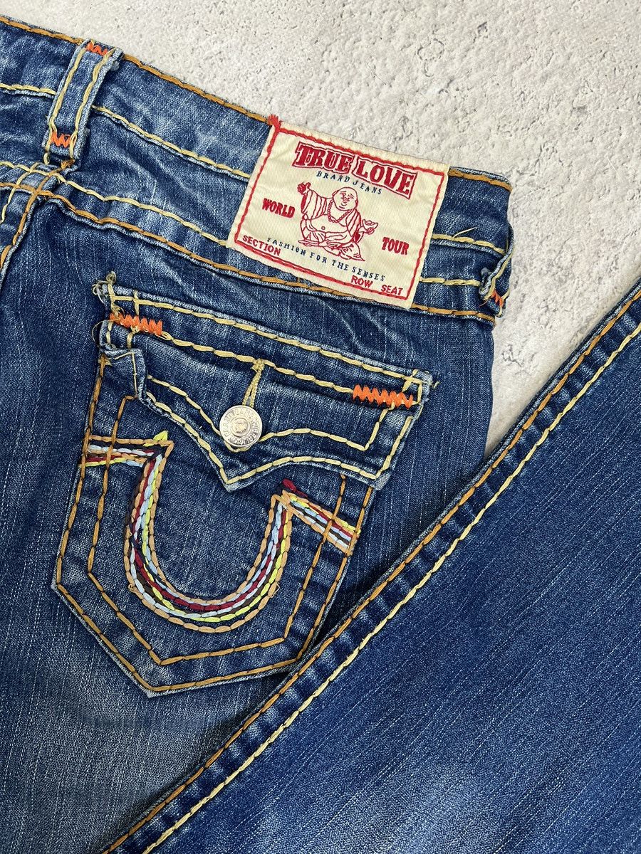 True Religion Blue Denim Jeans true Religion y2k style hype rap jeans Size US 31 - 9 Thumbnail