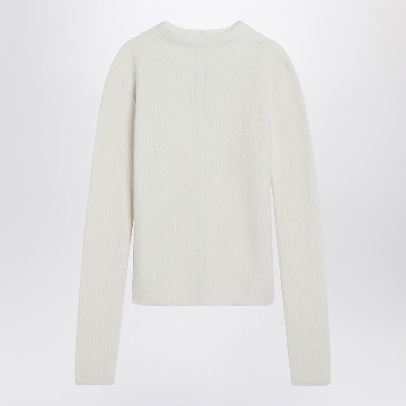 Rick Owens Rick Owens White Ribbed Alpaca Blend Sweater Size US S / EU 44-46 / 1 - 1 Thumbnail