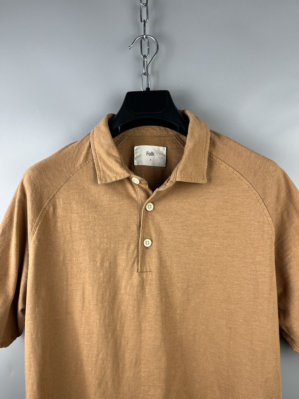 Folk Folk Mens Cotton Casual Short Sleeve Casual Polo Shirt Size US M / EU 48-50 / 2 - 2 Thumbnail