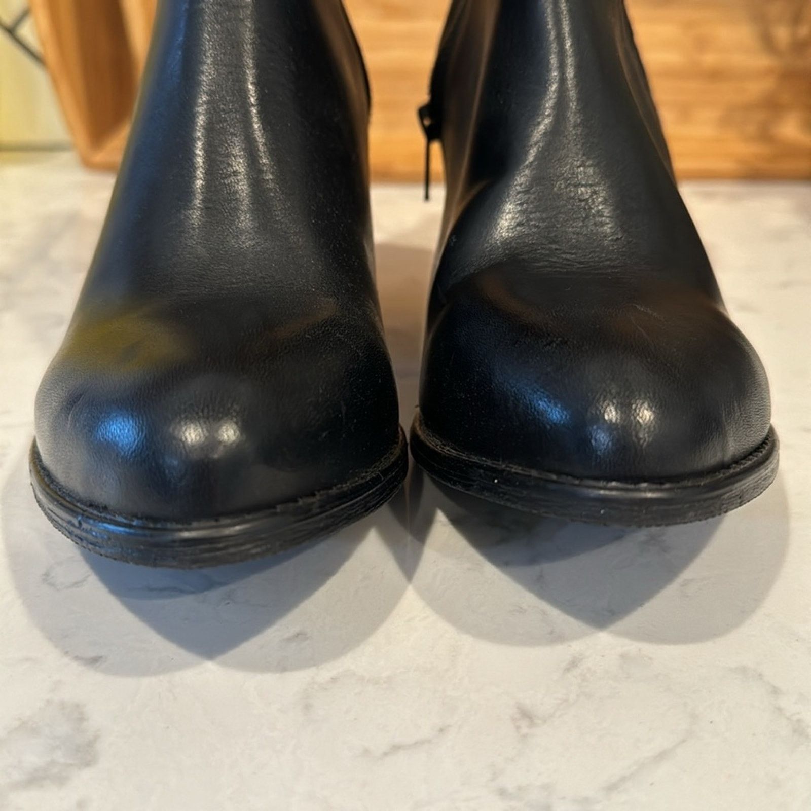 Other Hardy Luxurious Black Leather Ankle Boot Block Heel size 9 Size US 9 / IT 39 - 4 Thumbnail