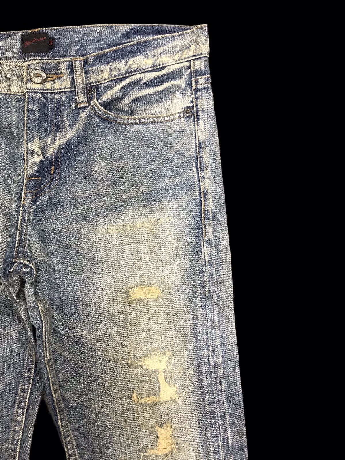 Japanese Brand 💥FLARE💥JackRose Japan Sick Distressed Patchwork Denim F137 Size US 32 / EU 48 - 4 Thumbnail