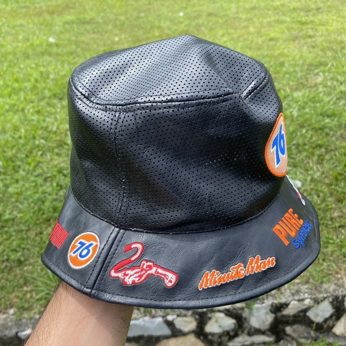 Other Vintage leather bucket Hat 76 lubricant racing Size ONE SIZE - 4 Thumbnail