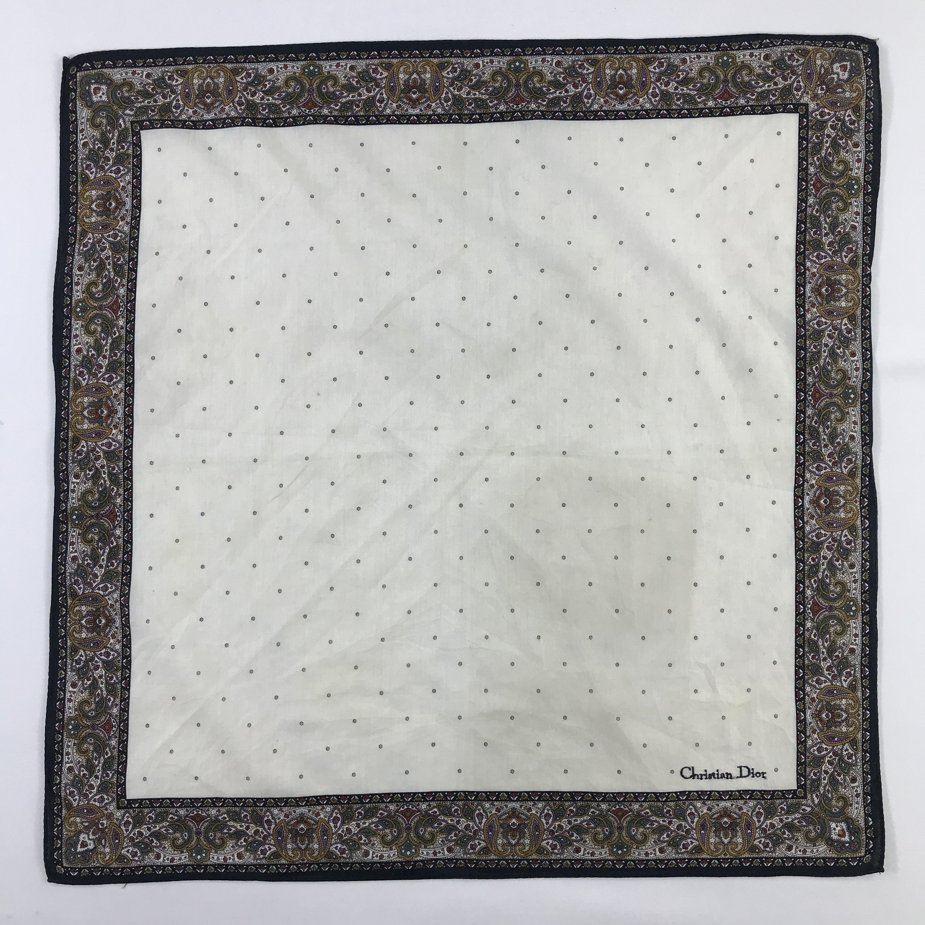 Christian Dior Monsieur × Vintage Christian Dior Bandana / Handkerchief / Neckerchief - S1011 Size ONE SIZE - 1 Thumbnail