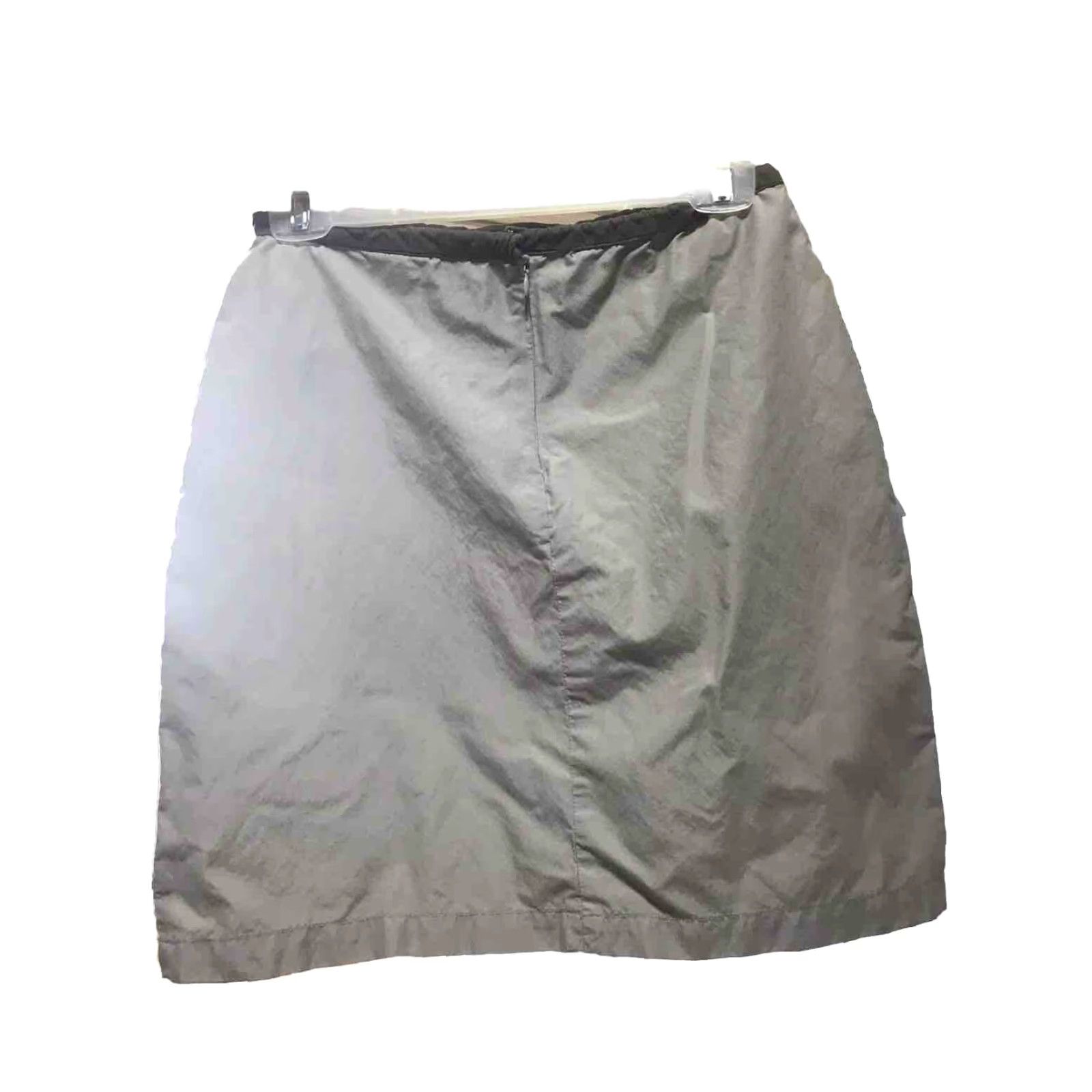 CO Generra Clothing Co Women's Skirt Size M Short Lightweight Knit Drawstring Casual Spring Summer Green Beige City 90s Size 32" / US 10 / IT 46 - 2 Thumbnail