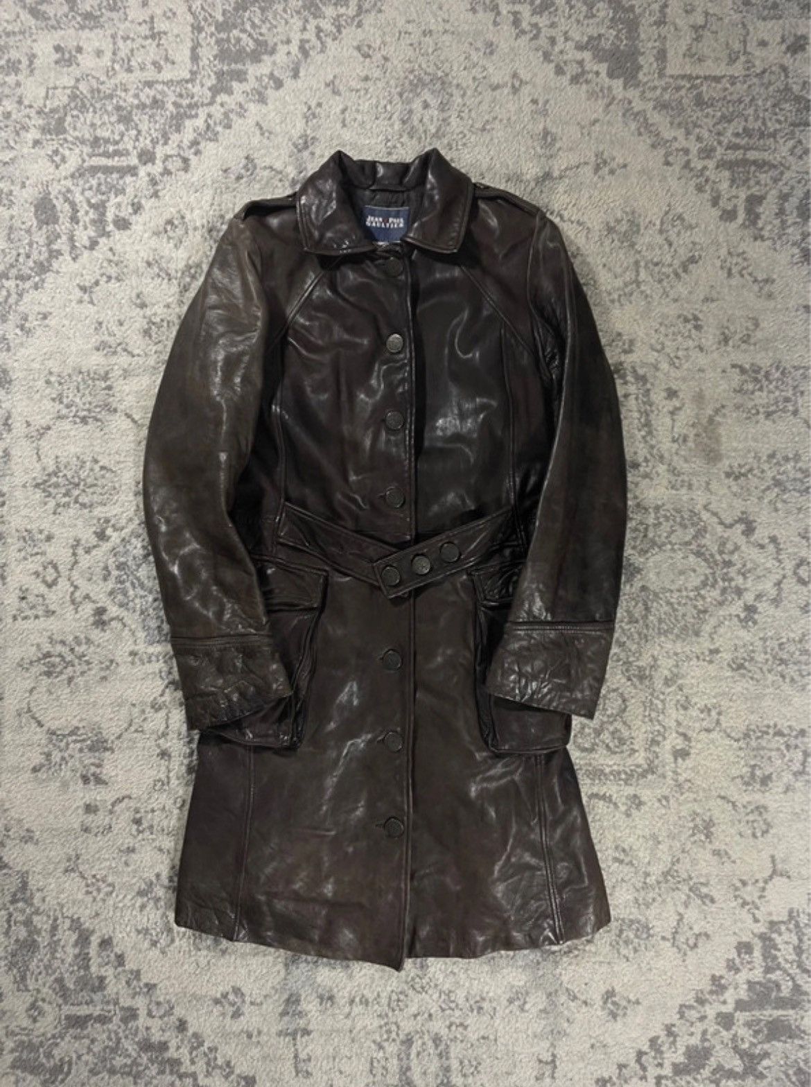 Jean Paul Gaultier Leather Military Trench by Jean Paul Gaultier Size M / US 6-8 / IT 42-44 - 1 Thumbnail
