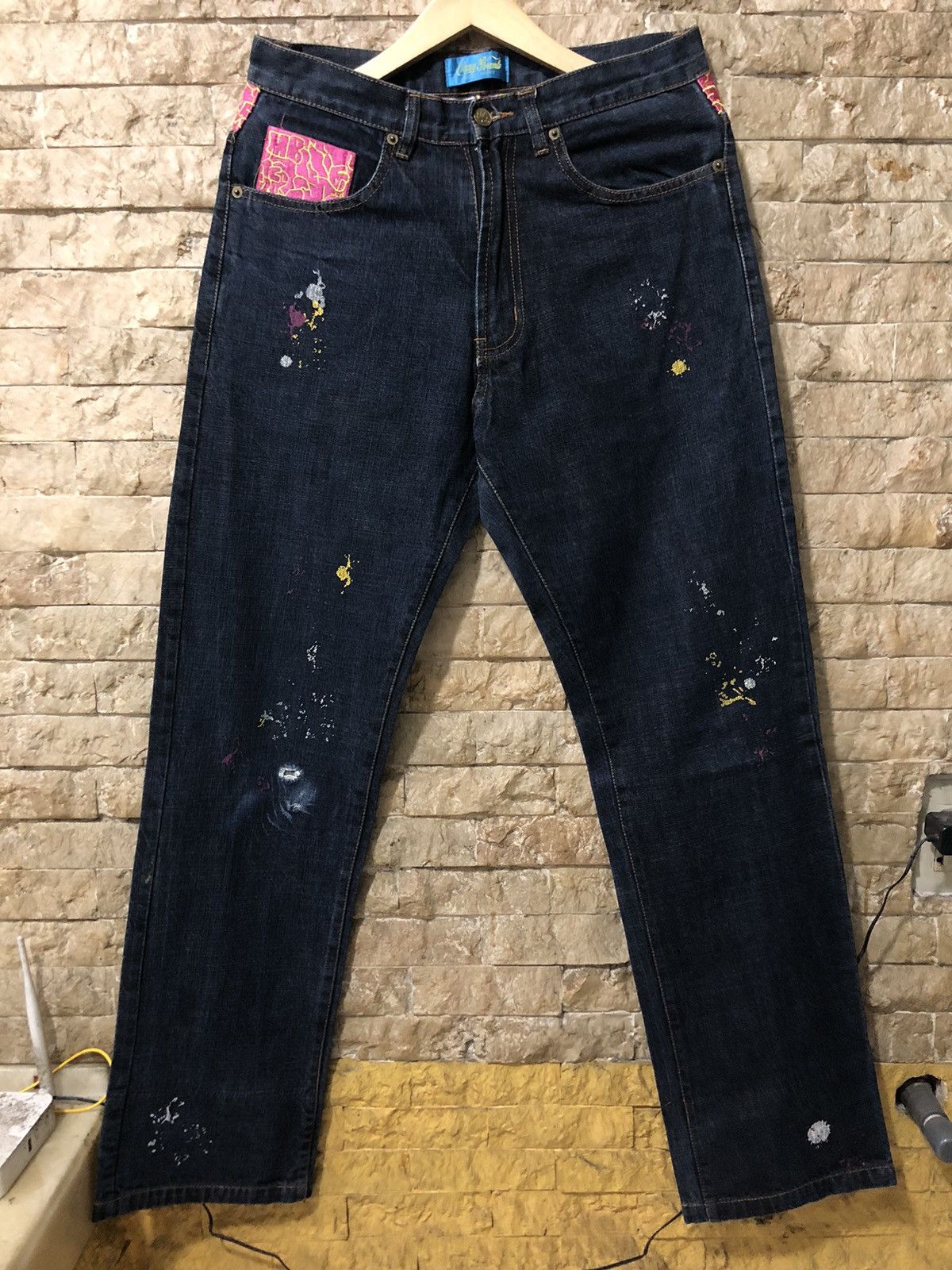 Beauty Beast × Japanese Brand Crazy Bomb Paint Splatter Denim Size US 30 / EU 46 - 2 Thumbnail