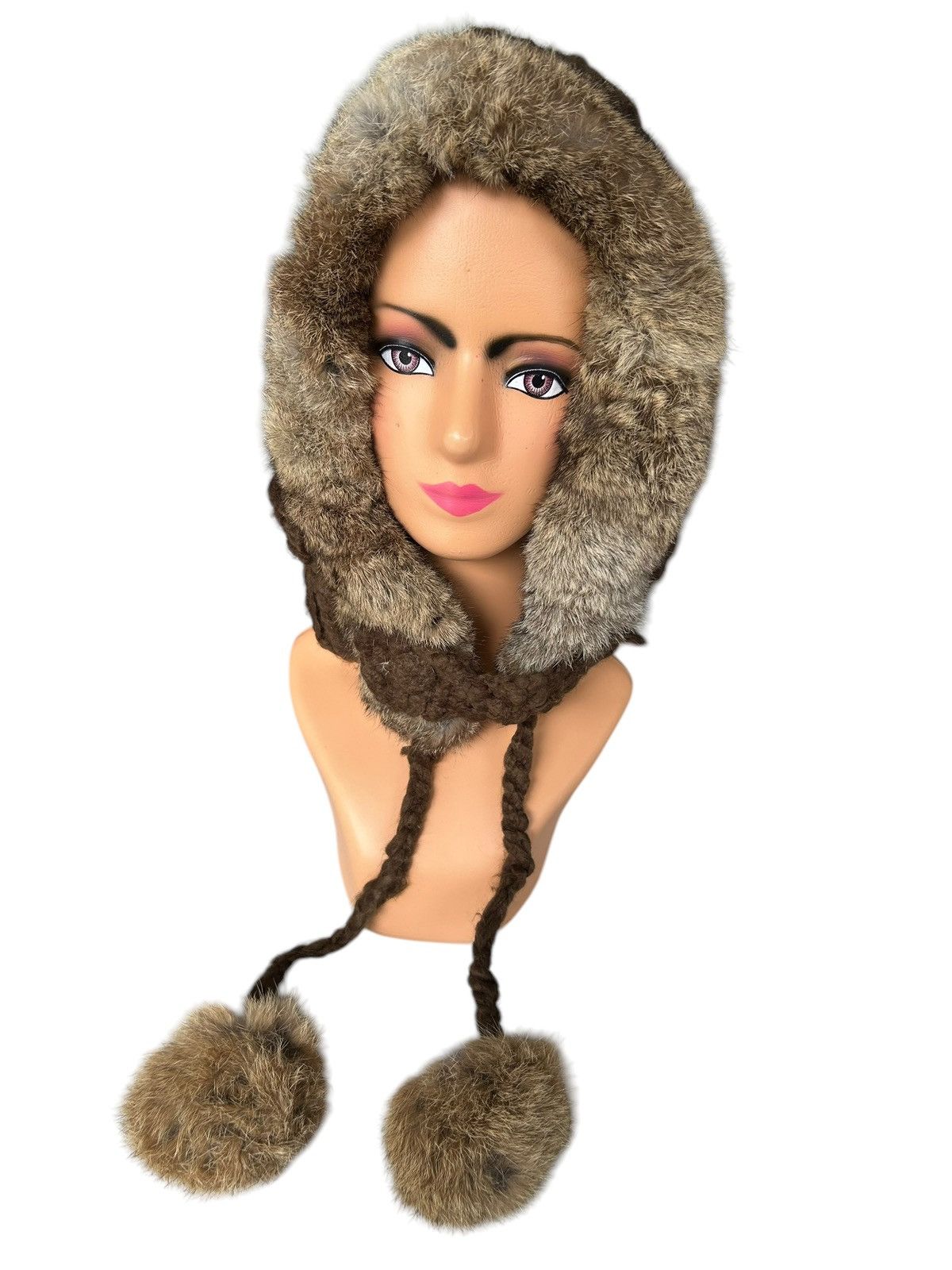 Japanese Brand × Kapital × Vintage Japanese Brand Overide Knitt Fur Big Beanie Hats Size ONE SIZE - 3 Thumbnail