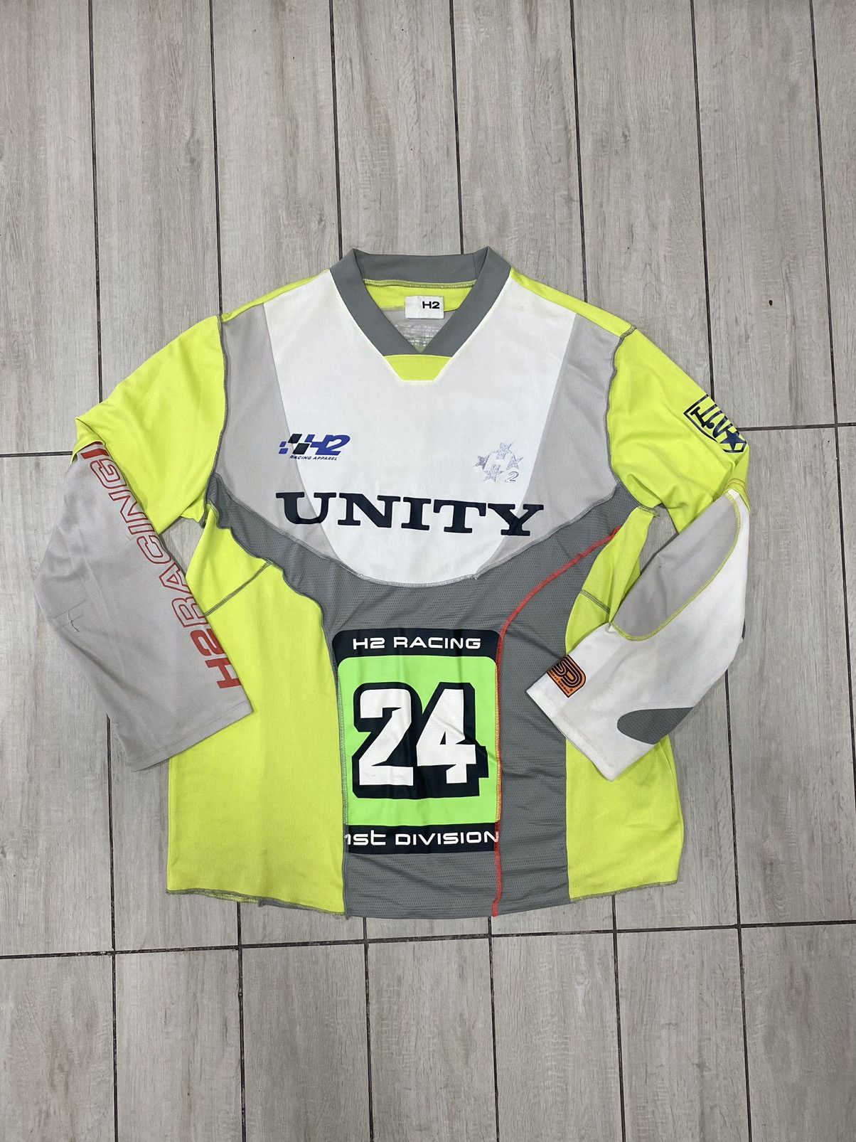 ★新品  ヘロンプレストン H2 UnityダブルレイヤードTシャツ 白M H&M × Heron Preston Heron Preston x H&M H2 “Unity” Layered