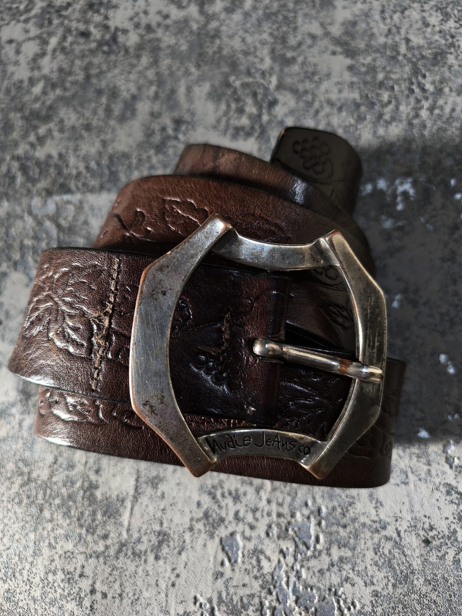 Nudie Jeans vintage nudie jeans italy leather belt western pattern Size ONE SIZE - 2 Thumbnail