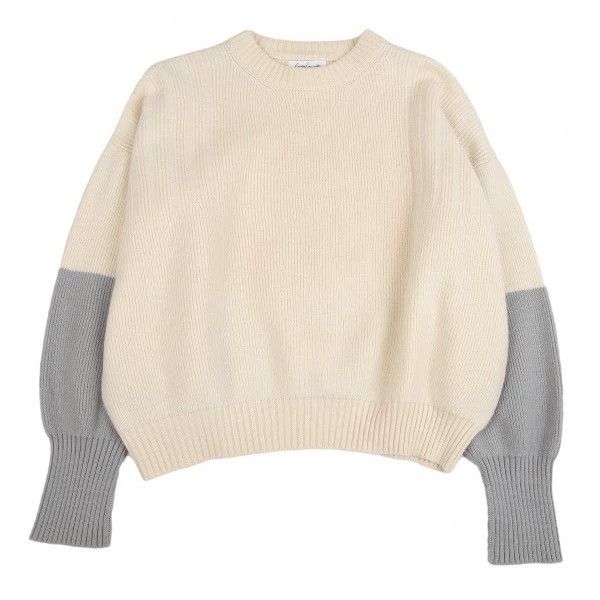 Yohji Yamamoto Yohji Yamamoto Men's two-tone wool knit sweater Size US M / EU 48-50 / 2 - 1 Thumbnail