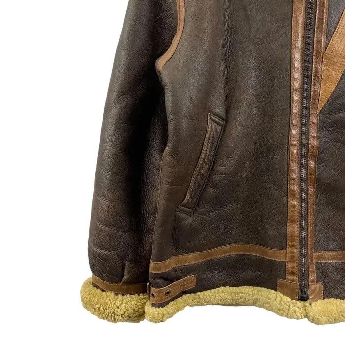 Alpha Industries Vtg ALPHA INDUSTRIES USA Type B-3 Leather Flight Jacket Size US XL / EU 56 / 4 - 4 Thumbnail