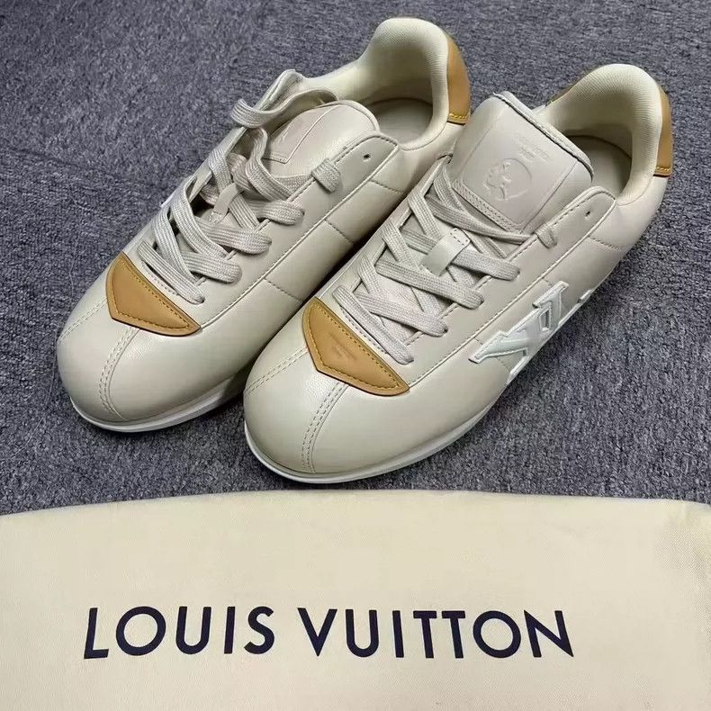 Louis Vuitton Louis Vuitton 2025 Beige Leather Low-Top Sneakers - dmc Size US 10.5 / EU 43-44 - 1 Thumbnail